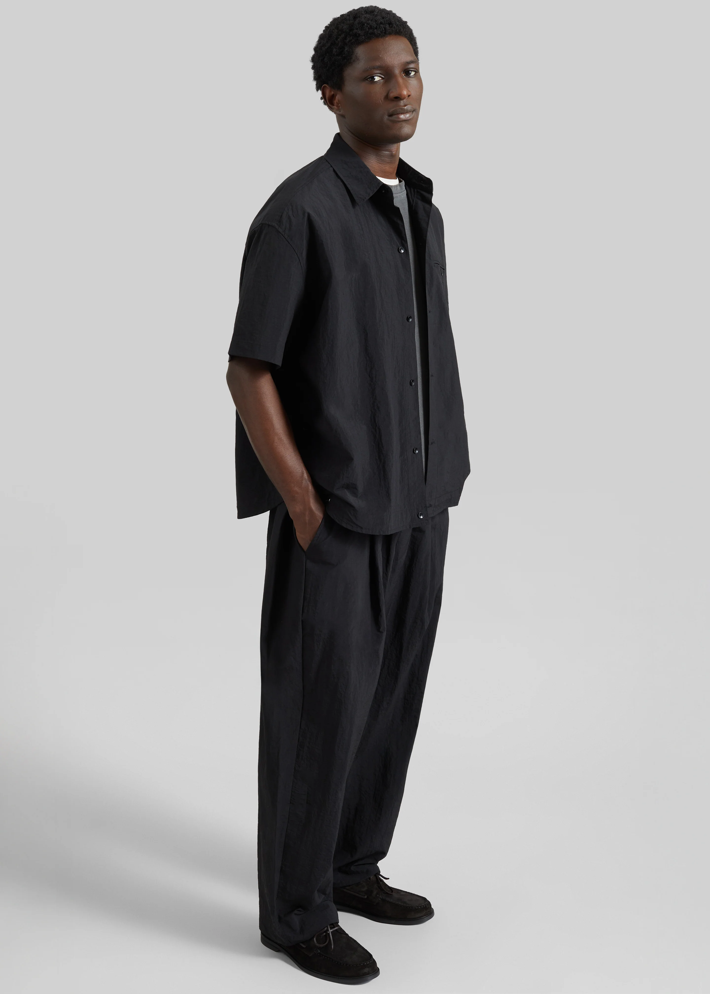 Belem Drawstring Shirt - Black - Image 4