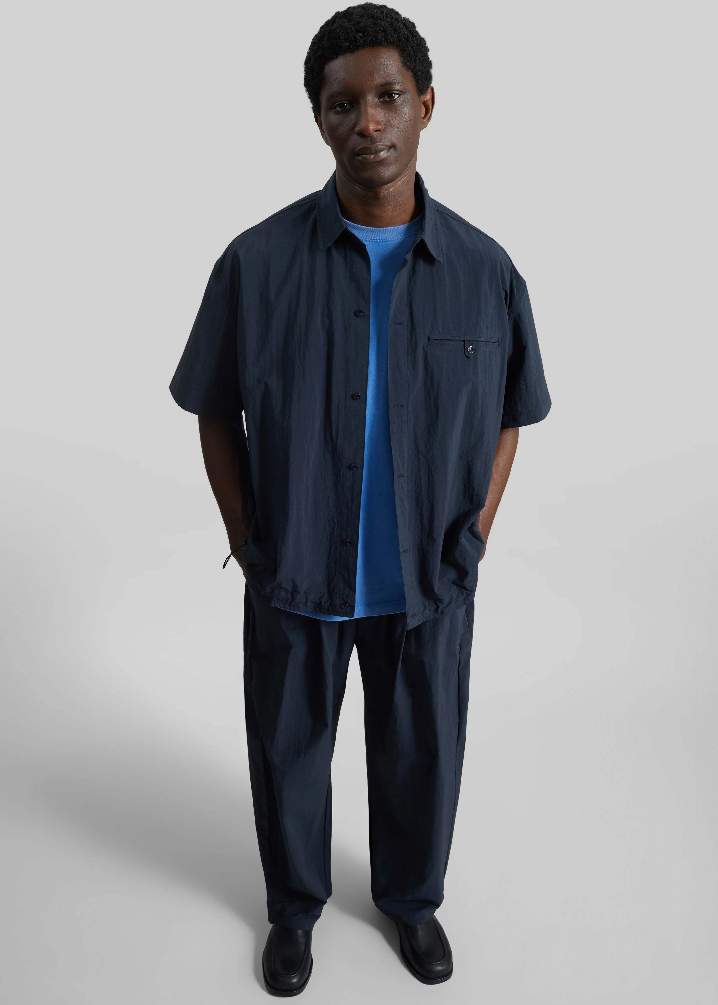 Belem Drawstring Shirt - Navy - Image 2