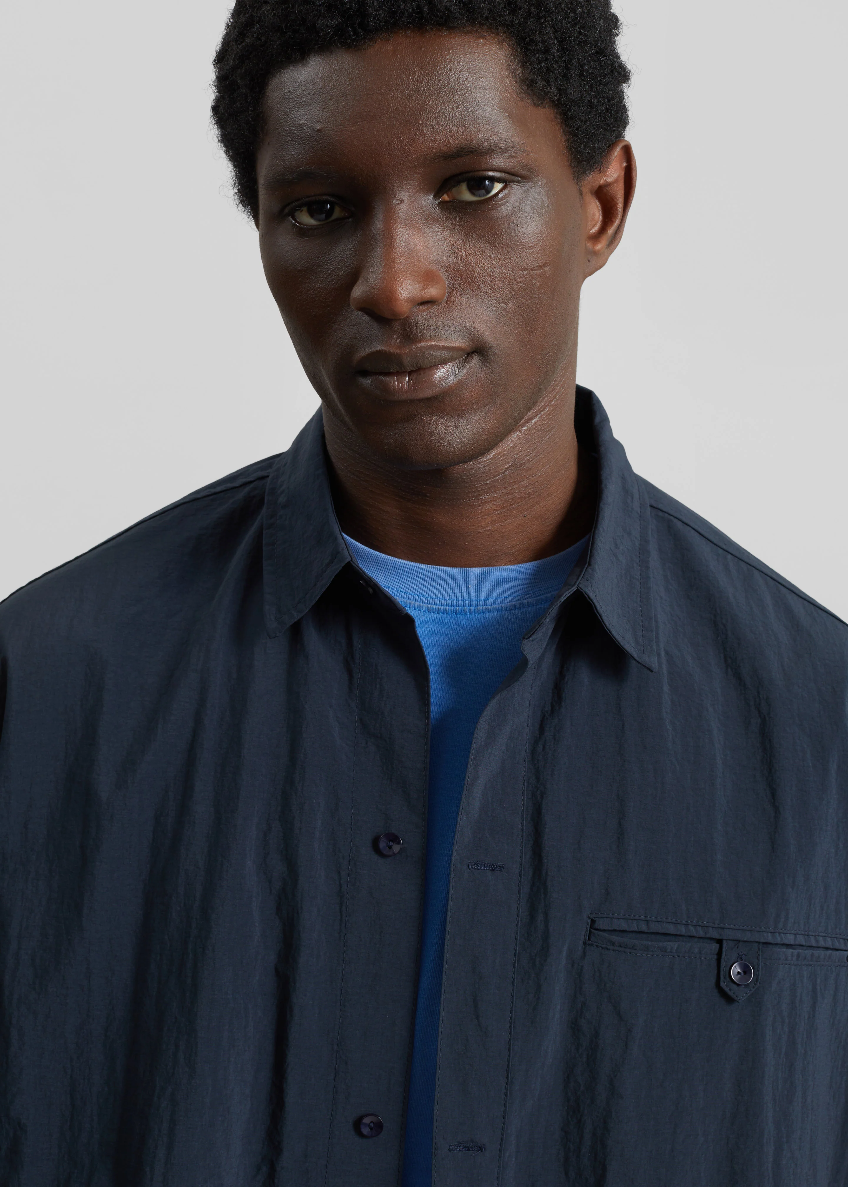 Belem Drawstring Shirt - Navy - Image 3
