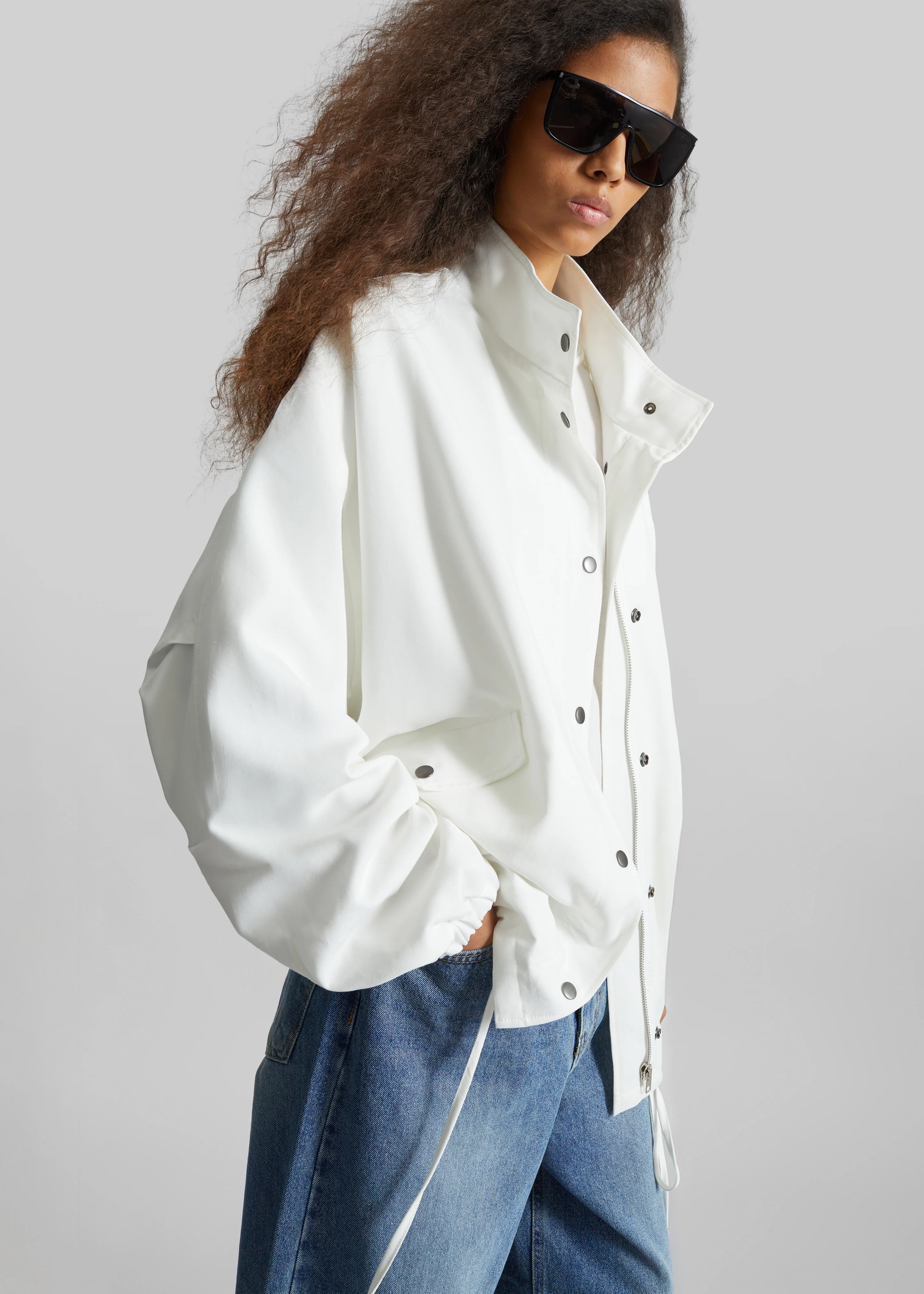 Bellona Blouson Jacket - White - Image 8