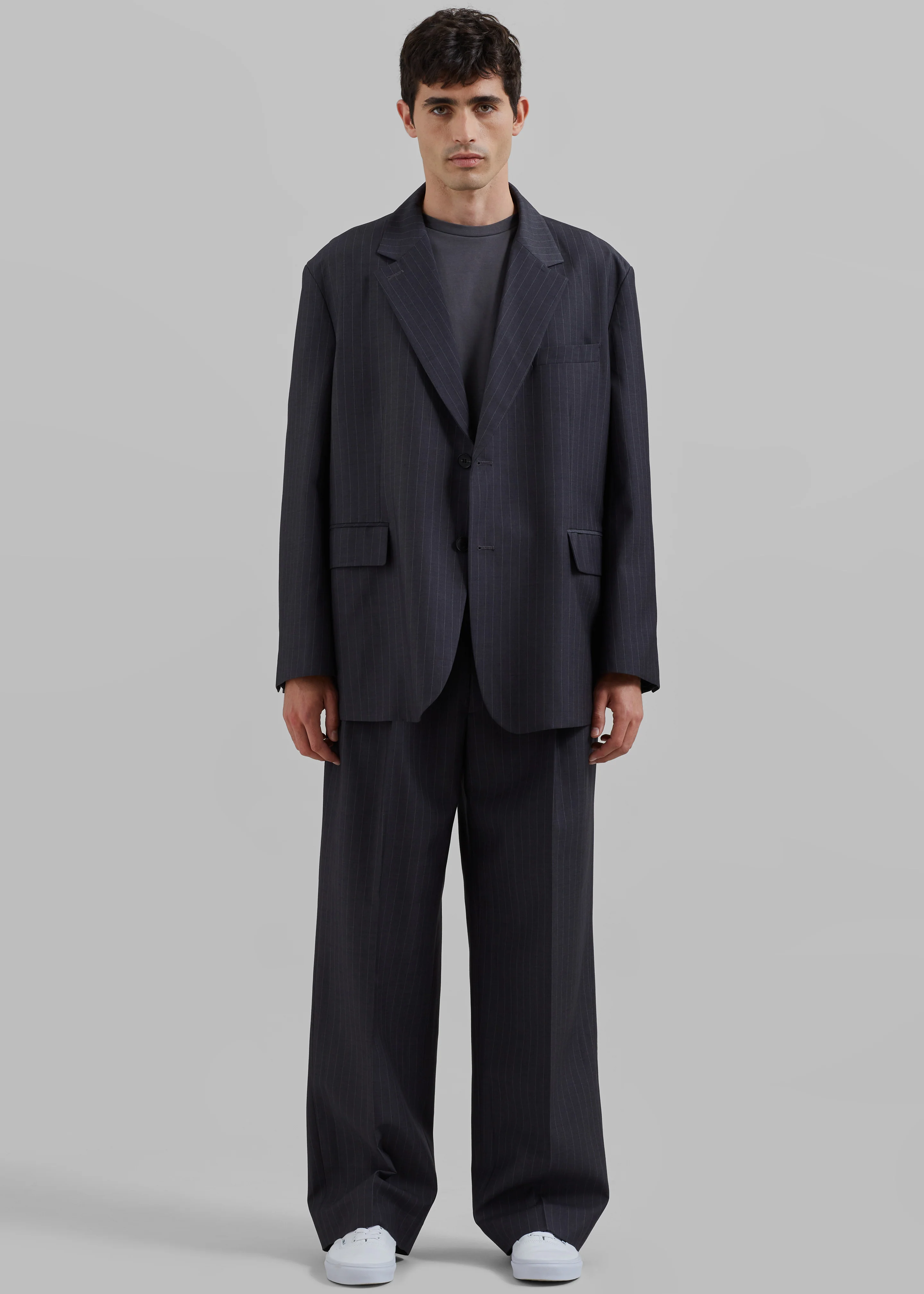 Beo Blazer - Charcoal/White Pinstripe - Image 3