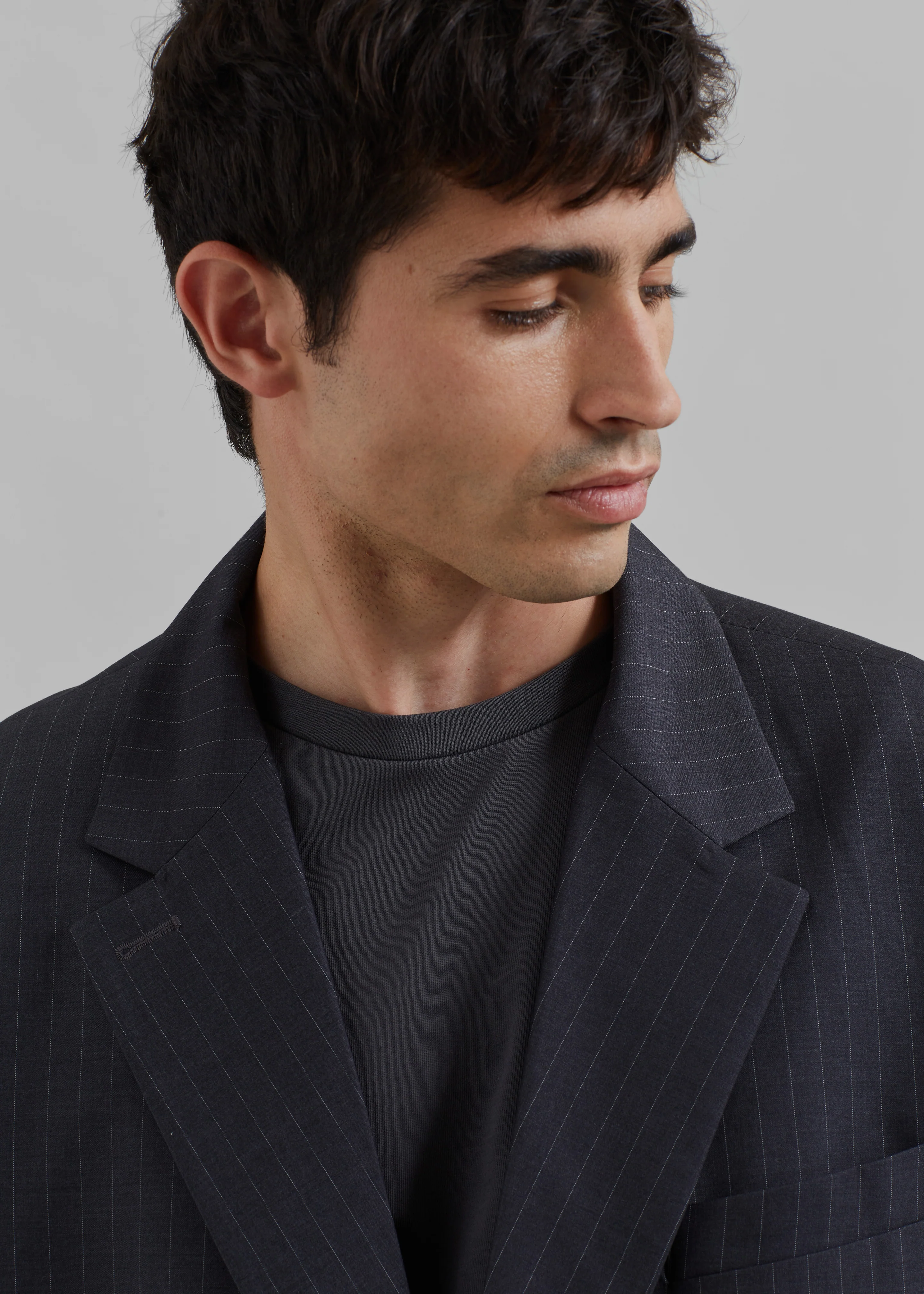 Beo Blazer - Charcoal/White Pinstripe - Image 5
