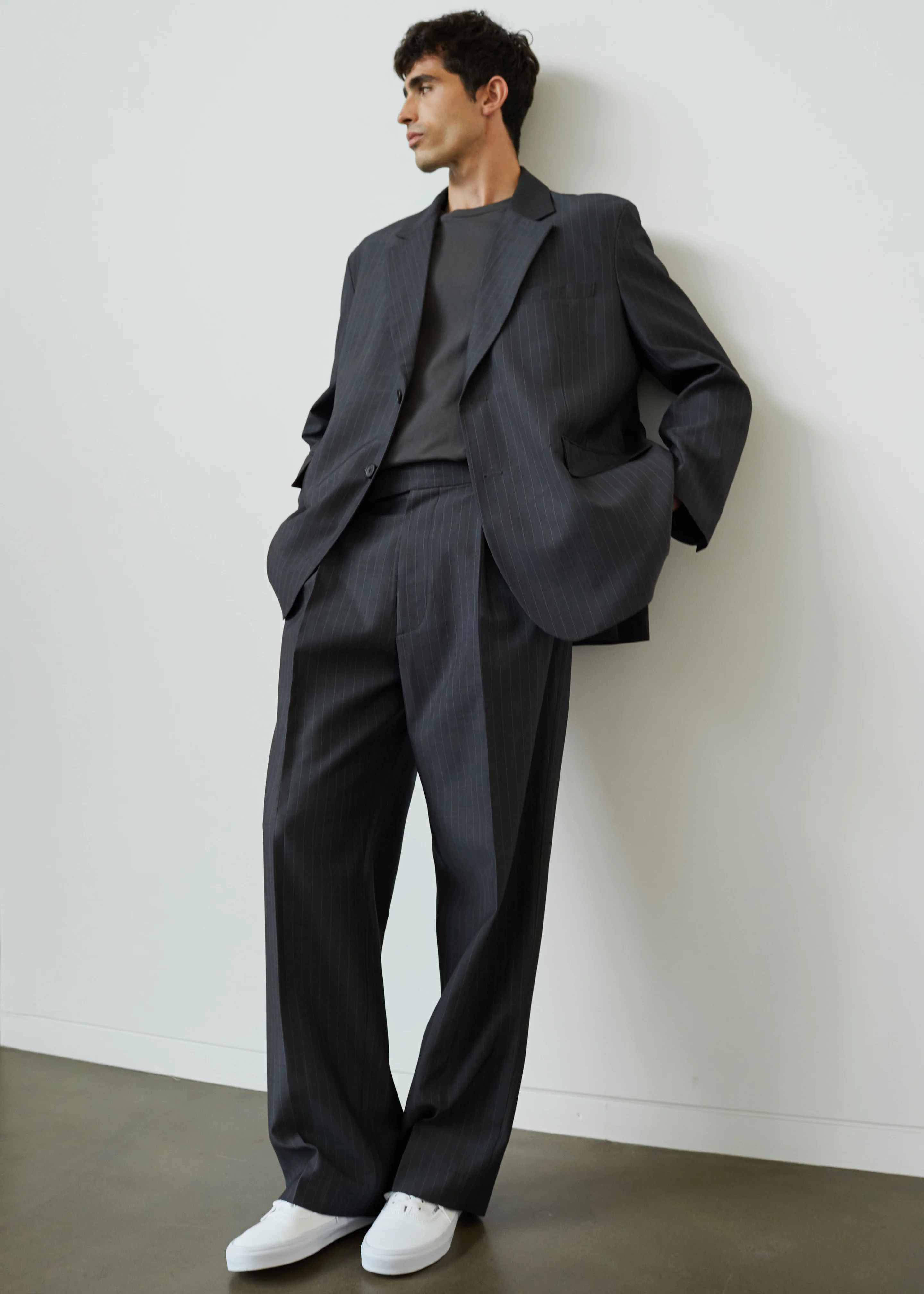 Beo Blazer - Charcoal/White Pinstripe - Image 7