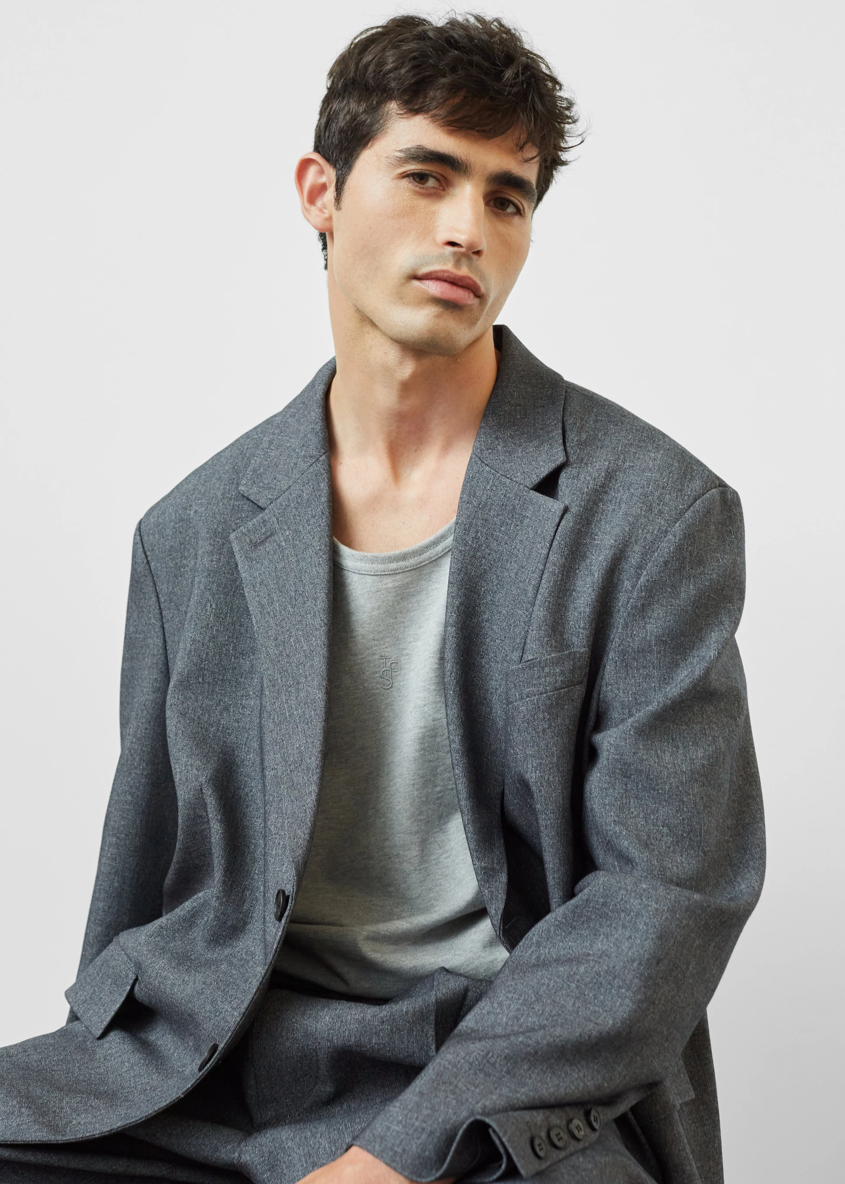 Beo Blazer - Grey Melange - Image 3