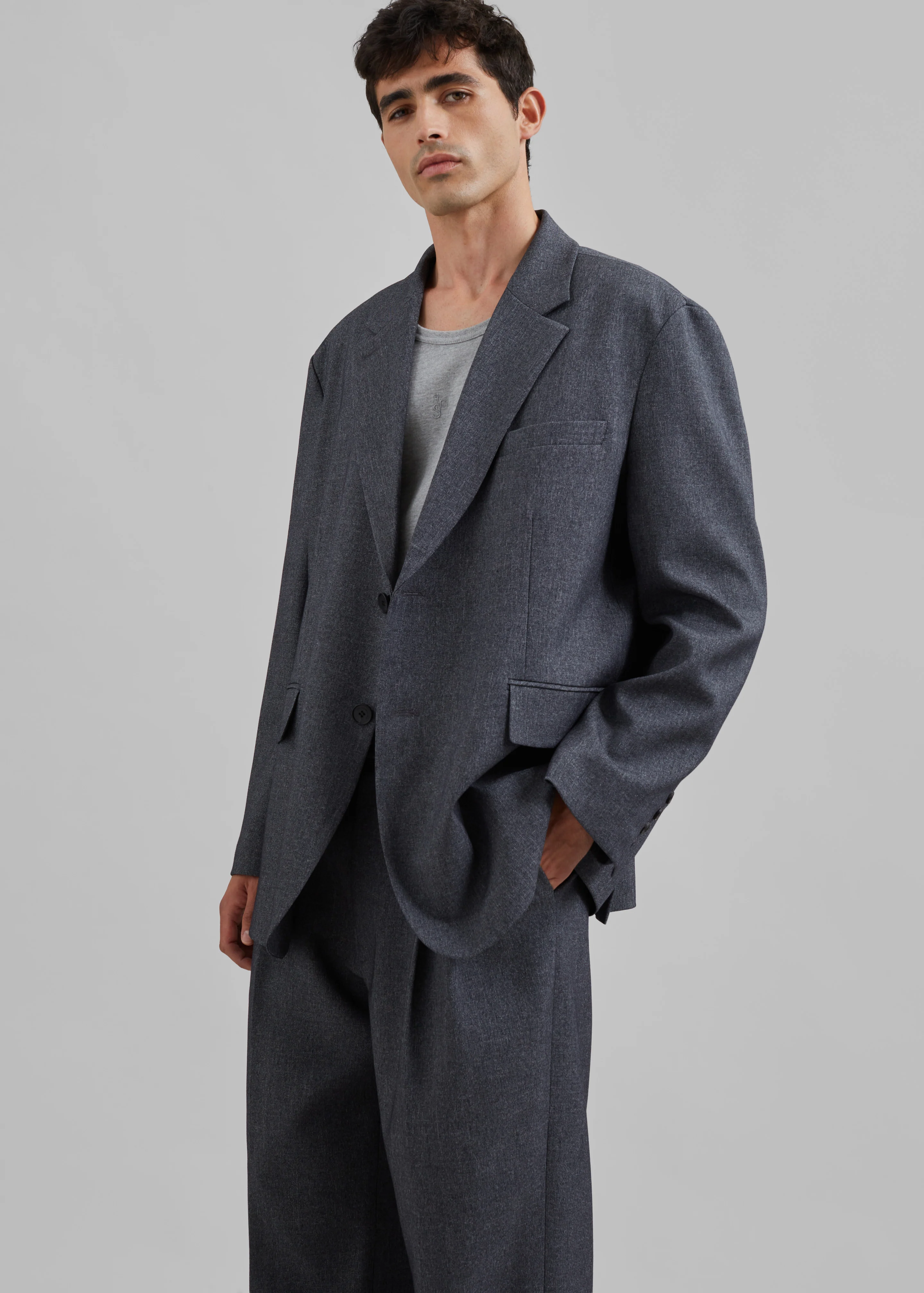 Beo Blazer - Grey Melange - Image 8