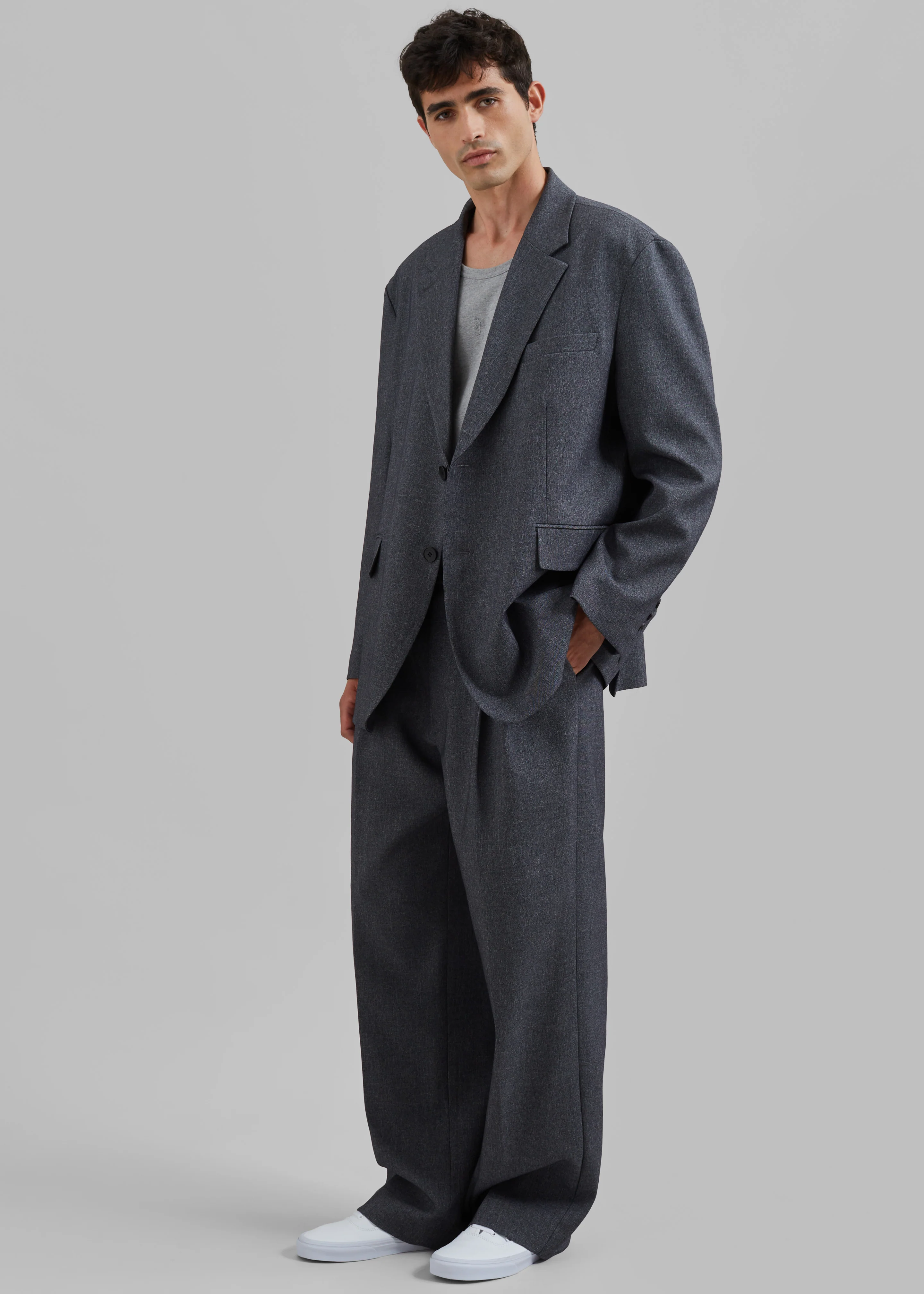 Beo Suit Pants - Grey Melange - Image 6