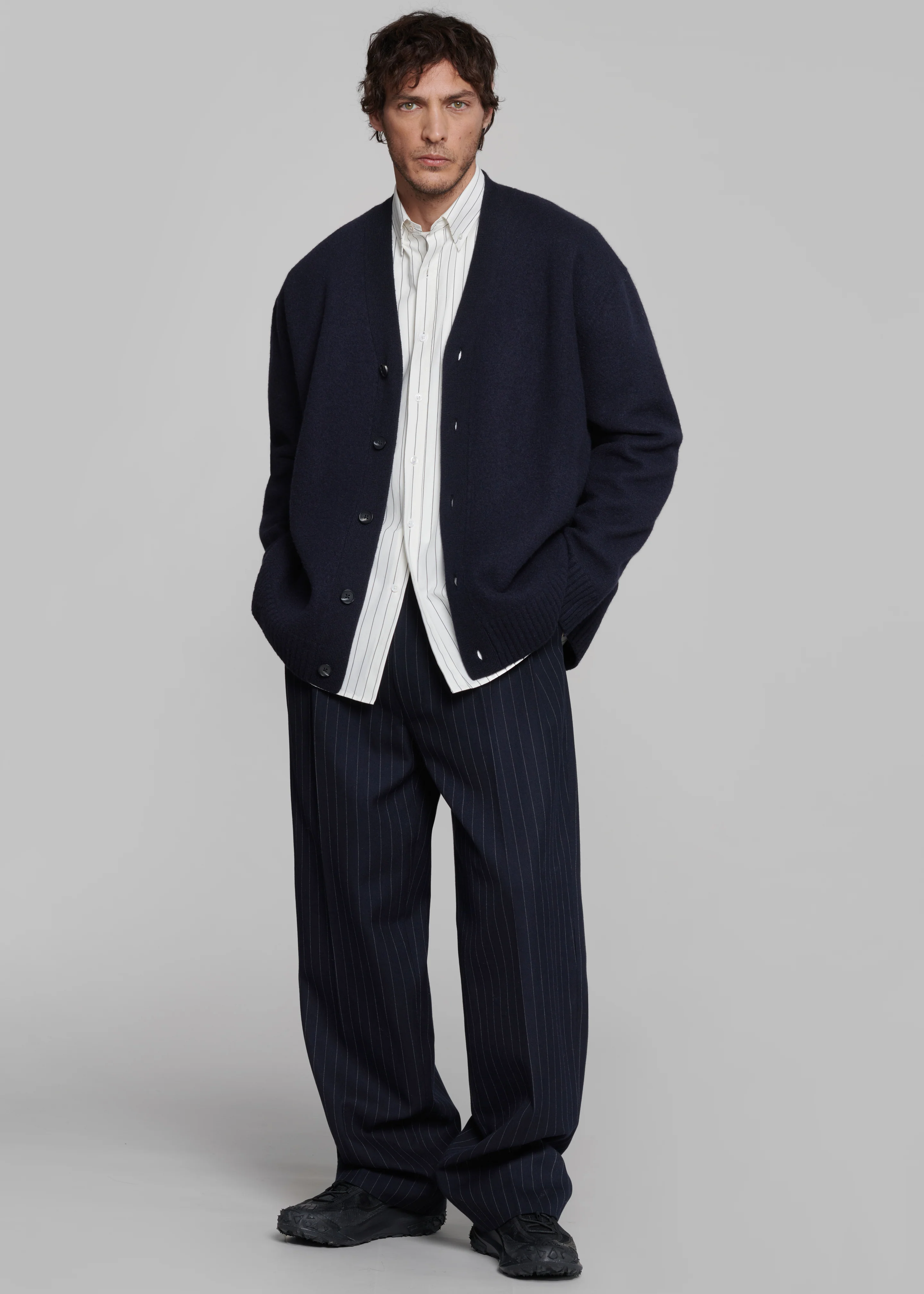 Beo Suit Pants - Navy/White Pinstripe - Image 8