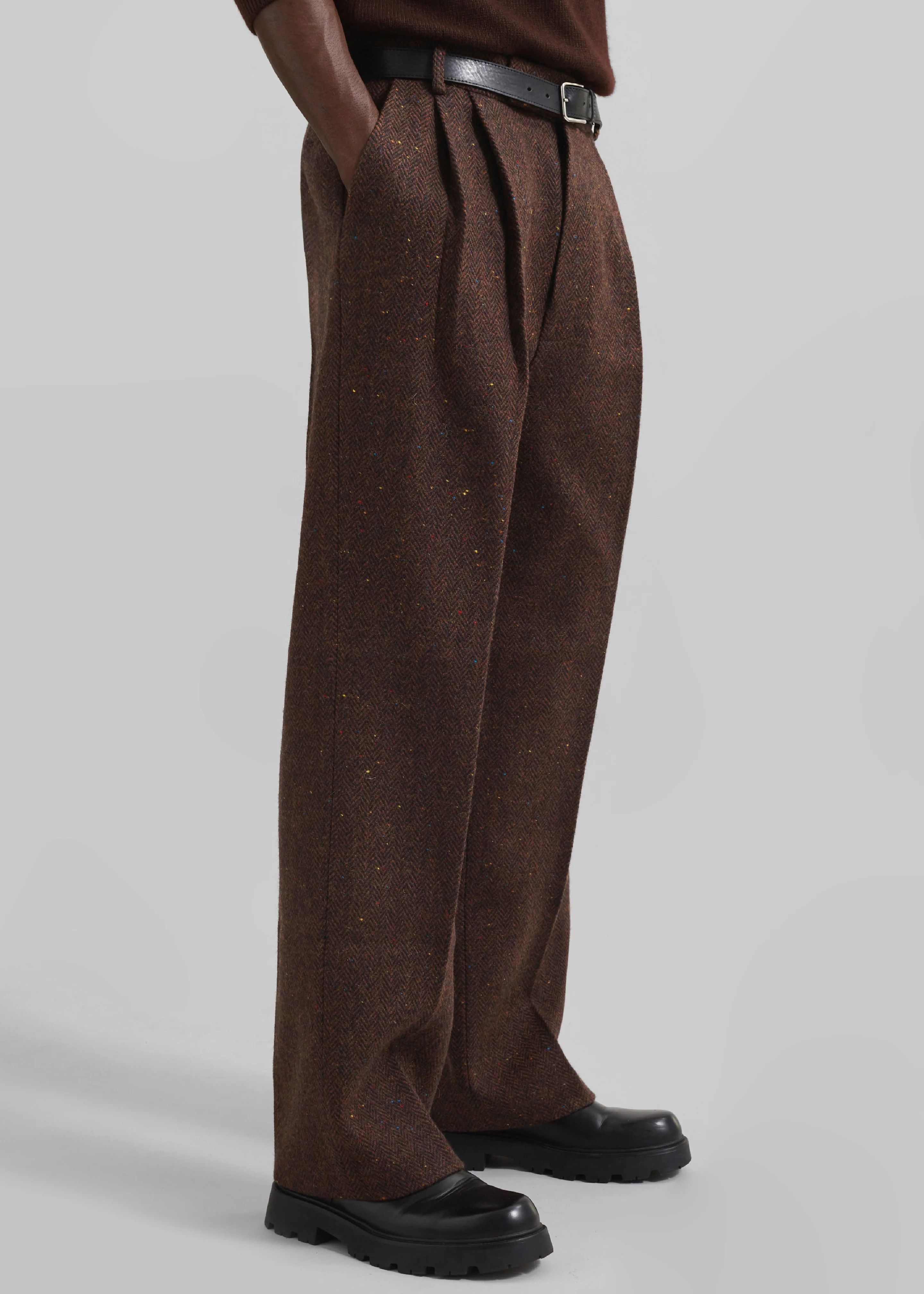 Beo Wool Suit Pants - Brown - Image 4