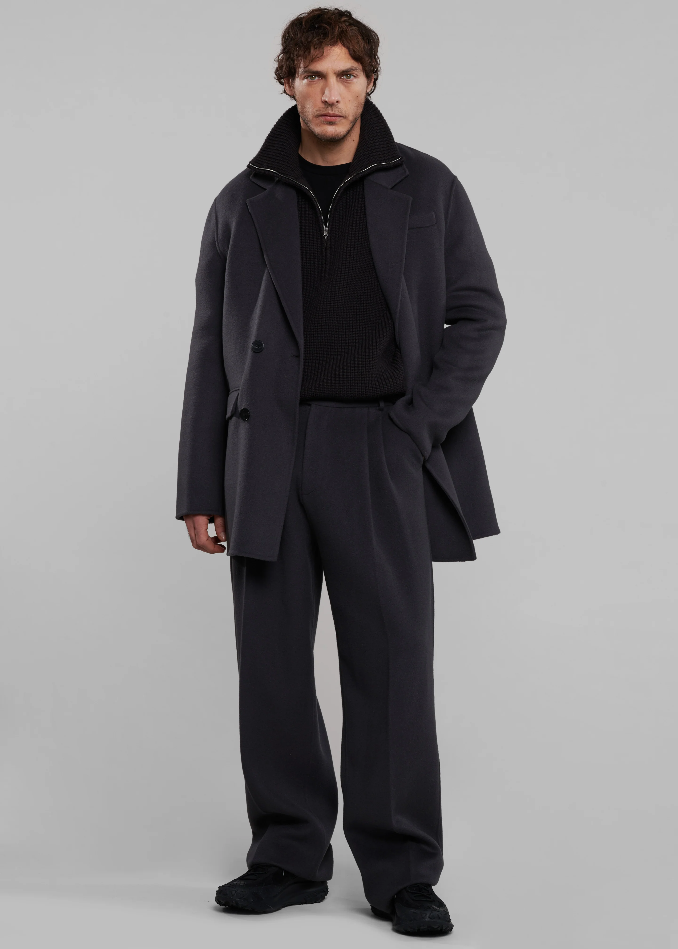 Beo Wool Suit Pants - Dark Grey - Image 4