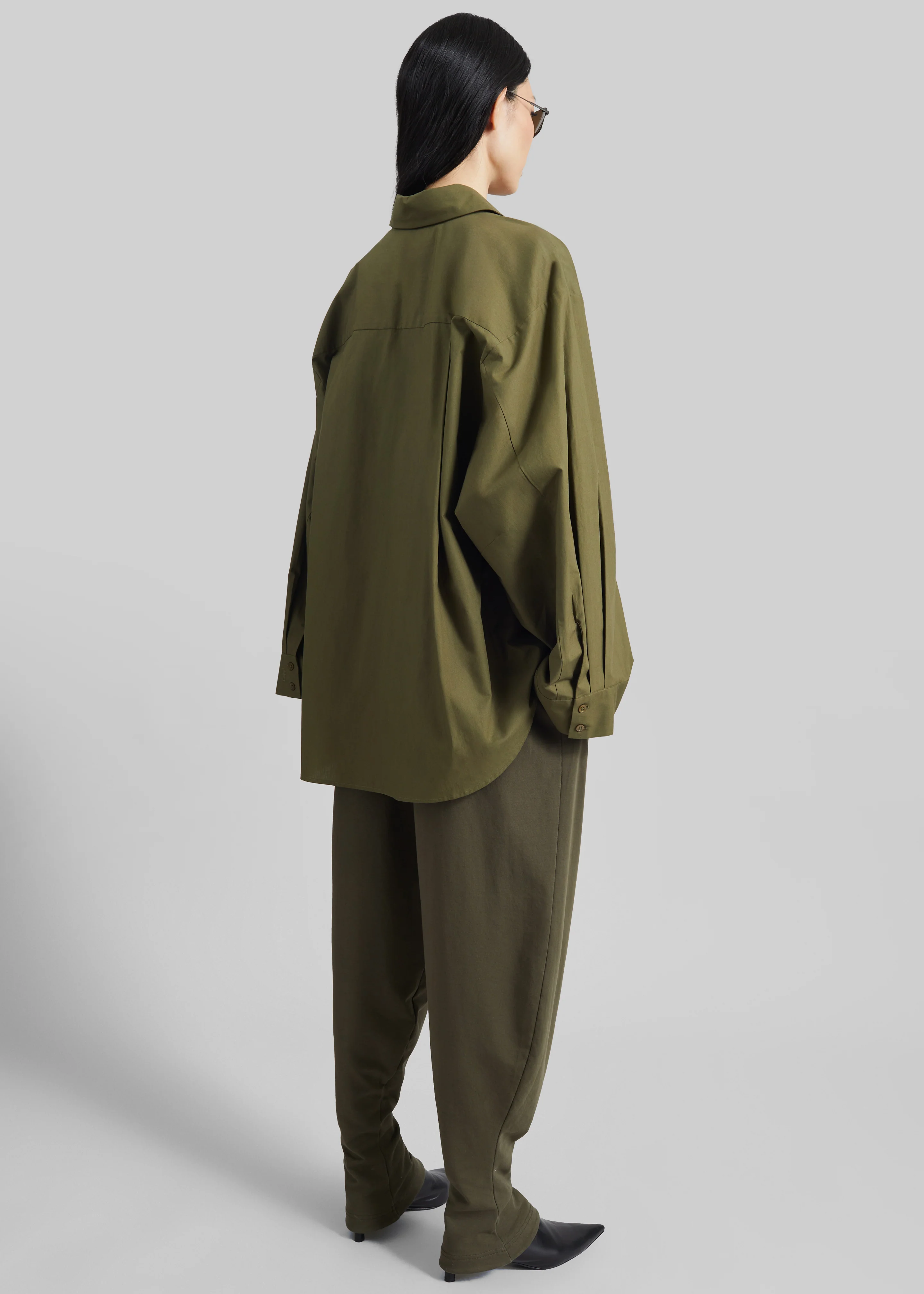 Bercy Curved Jersey Joggers - Olive - Image 4
