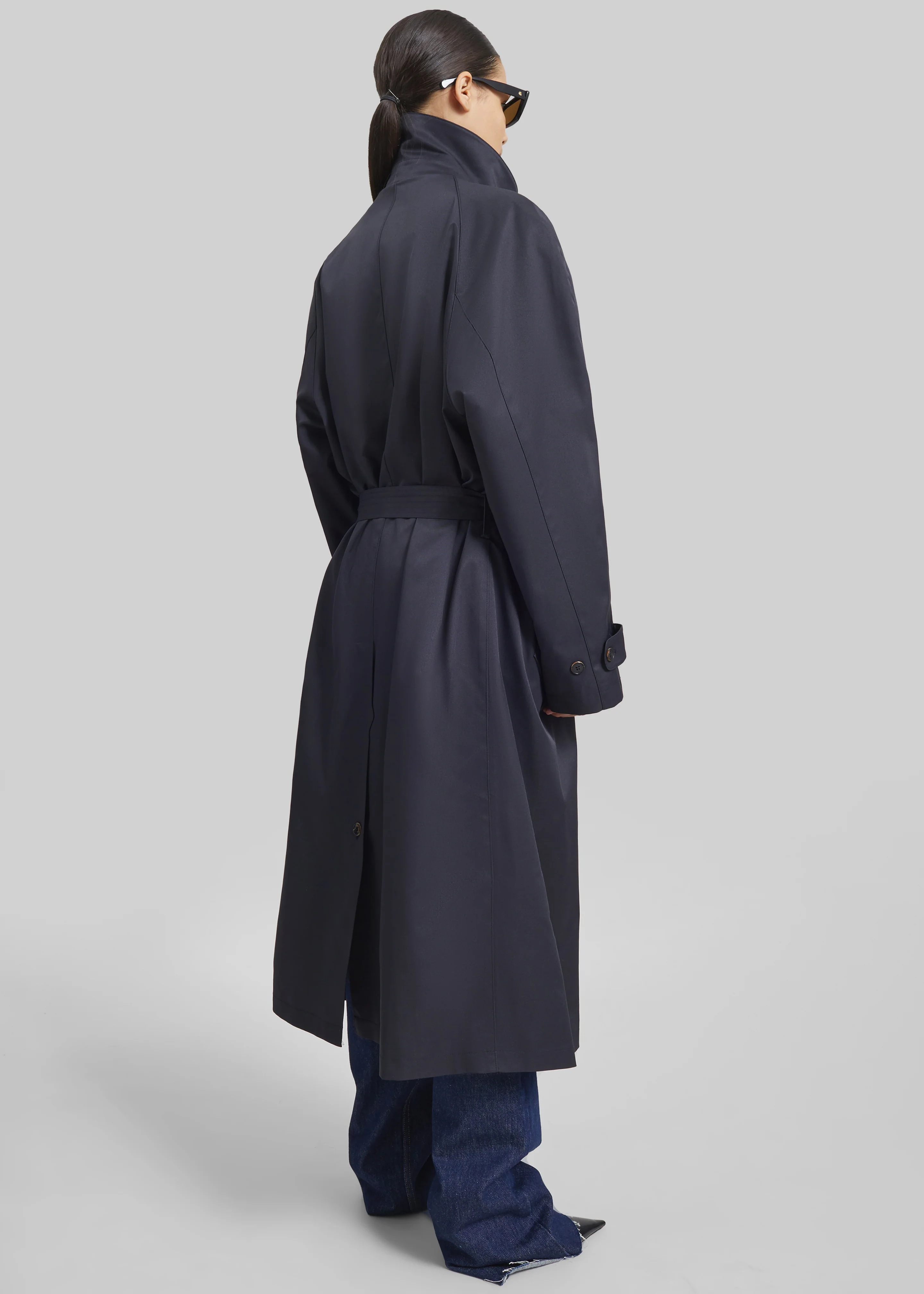Berlare Trench Coat - Dark Navy - Image 6