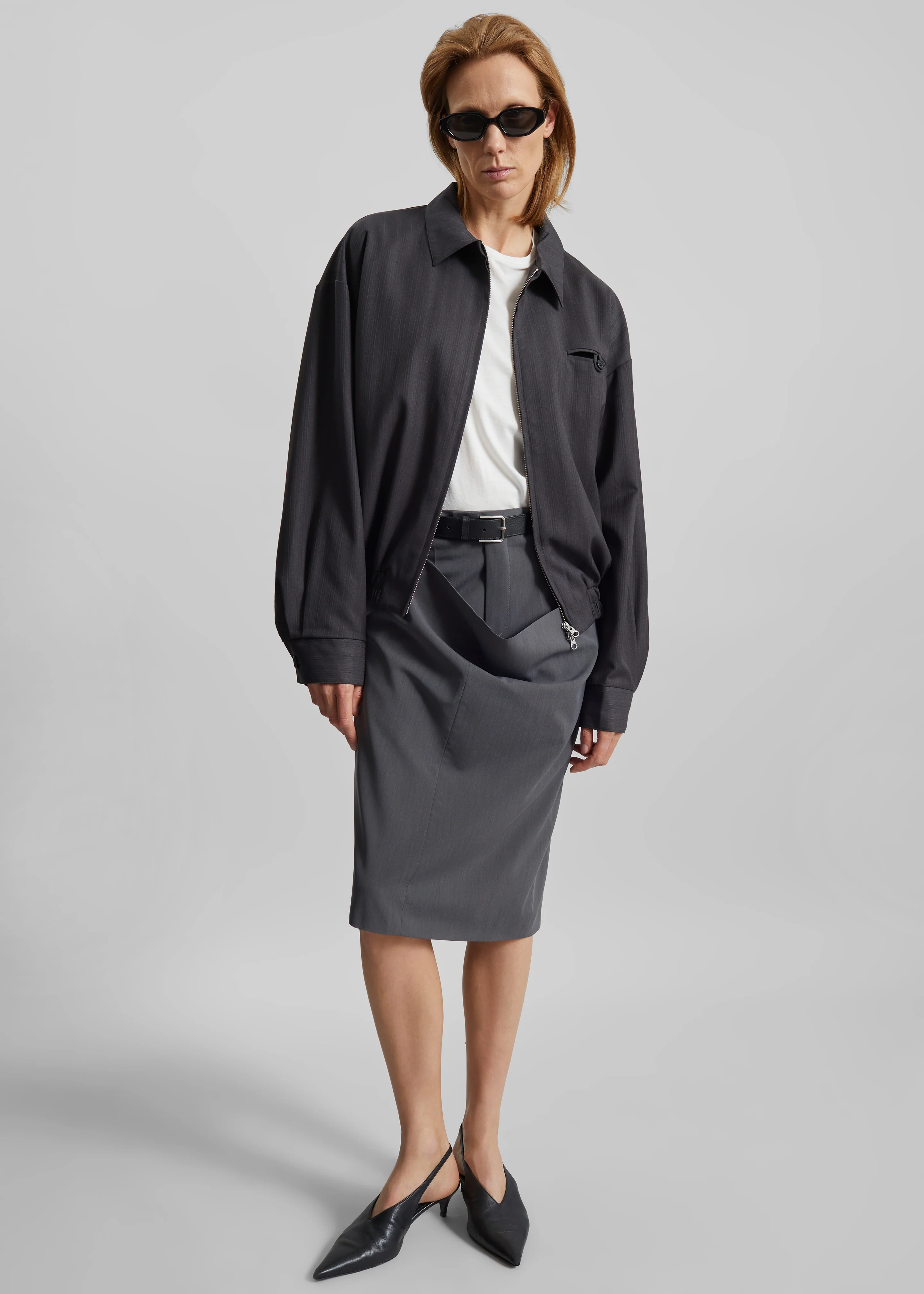 Bettter Draped Side Skirt - Grey - Image 5
