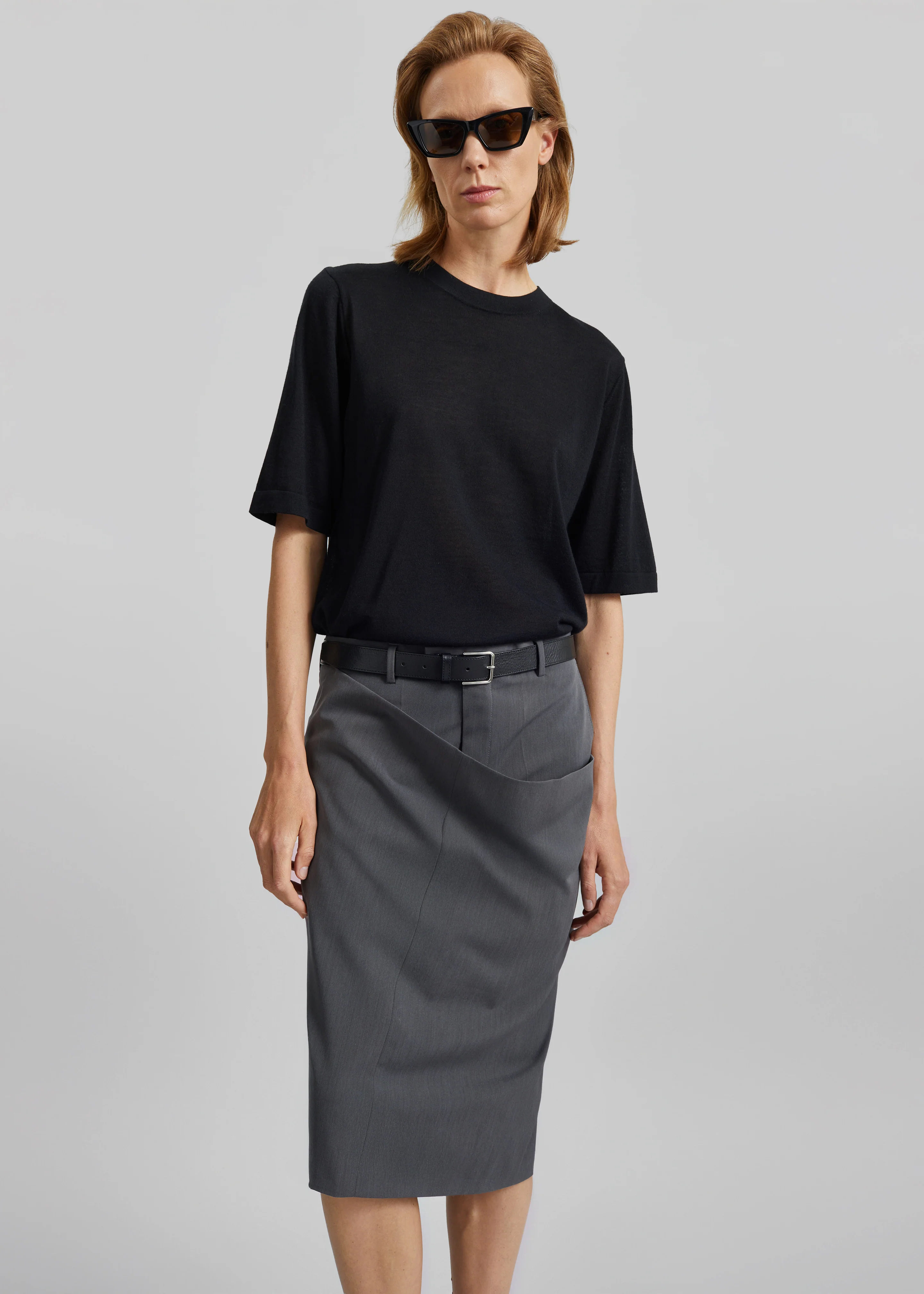 Bettter Draped Side Skirt - Grey - Image 6
