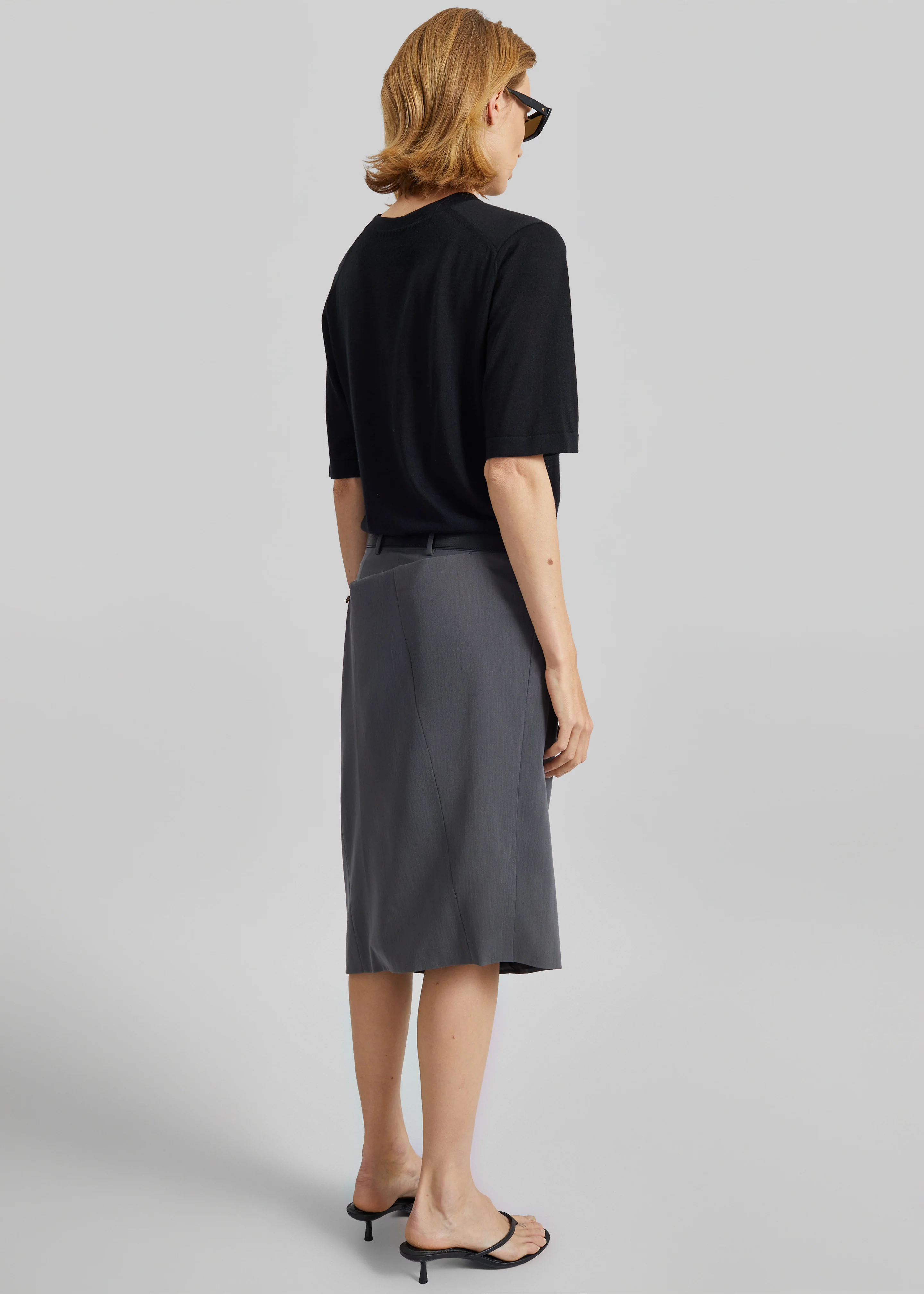 Bettter Draped Side Skirt - Grey - Image 9