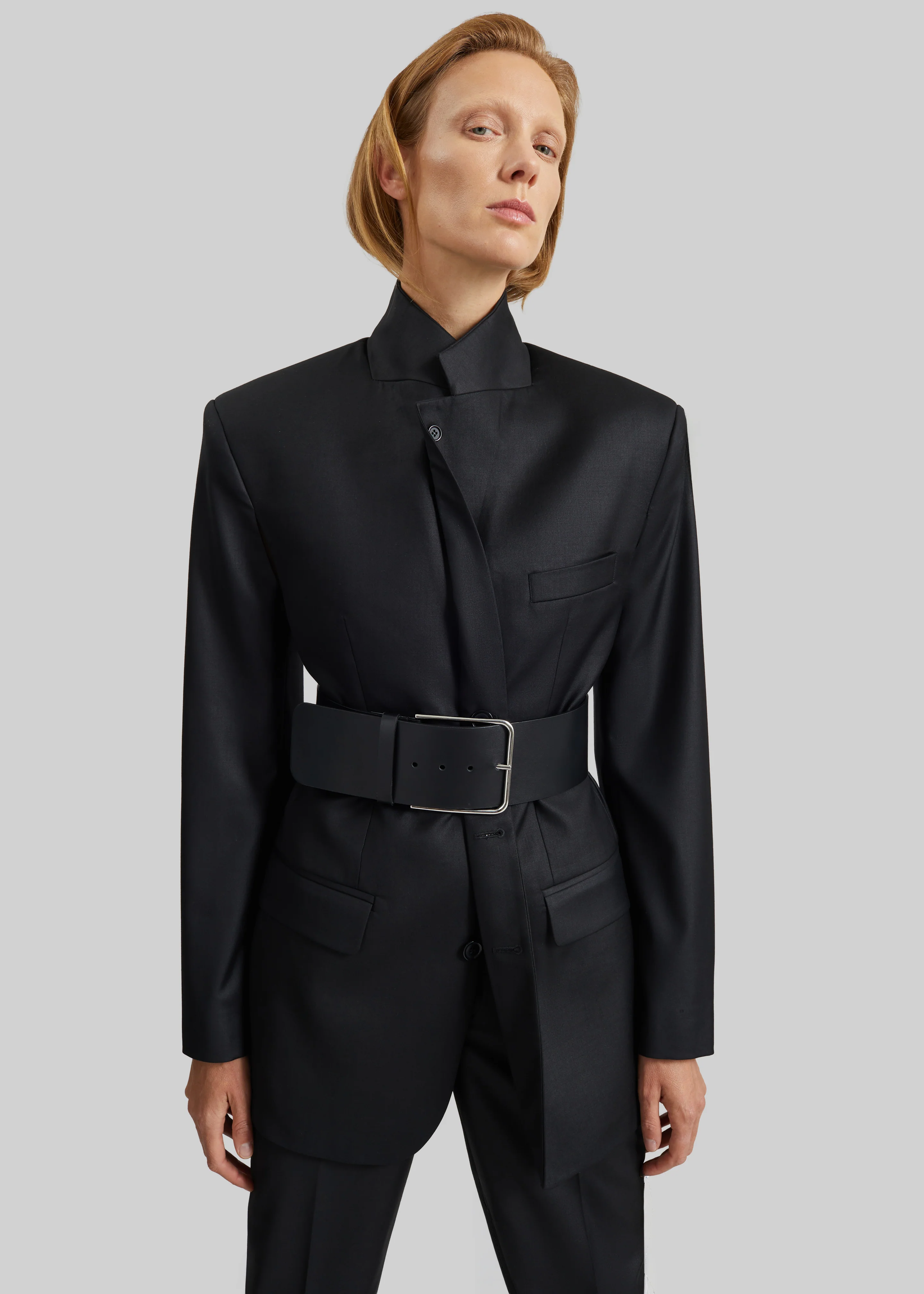 Bettter Folded Blazer With Slits - Black - Image 2