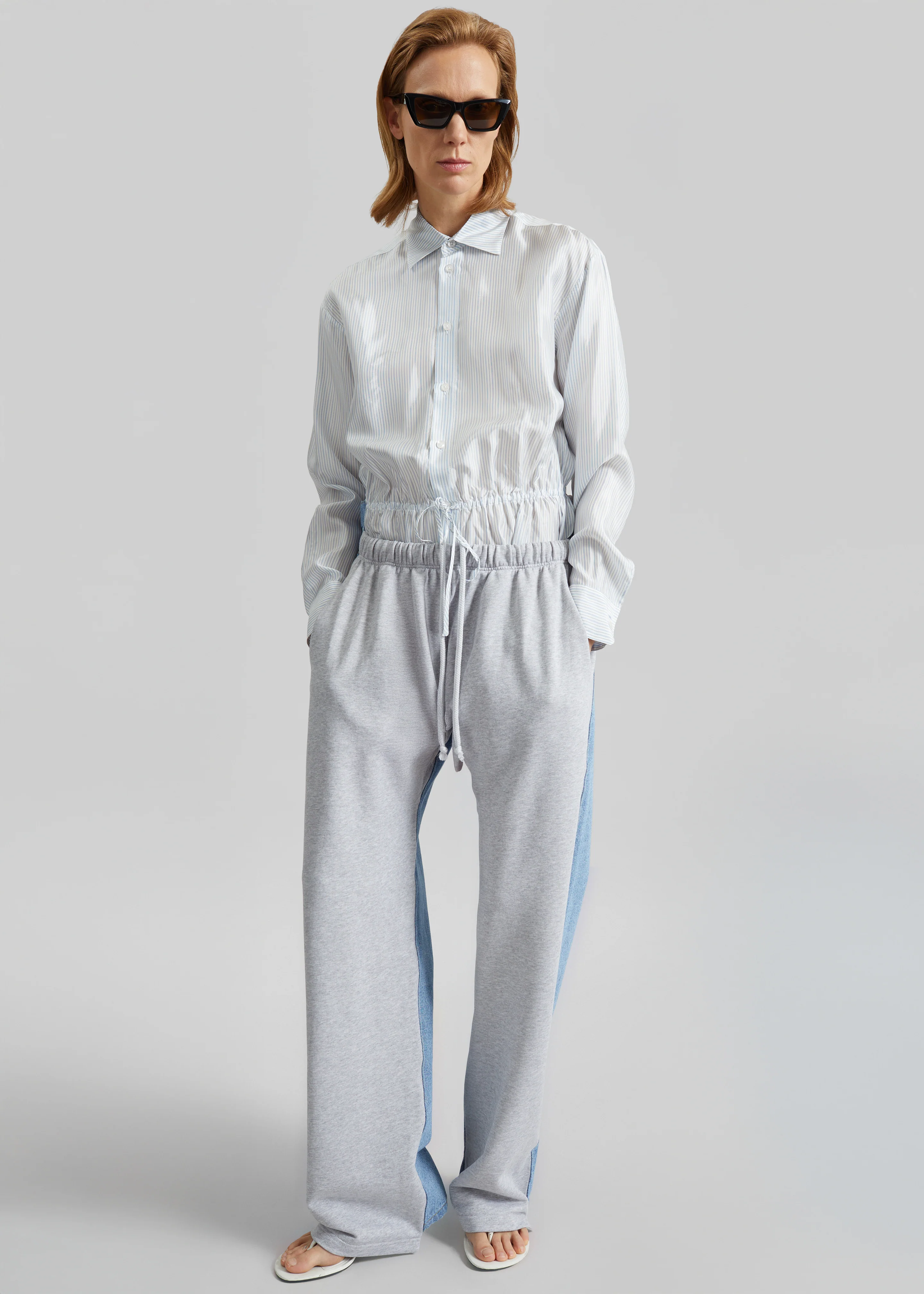 Bettter Track Denim Trousers - Grey - Image 5