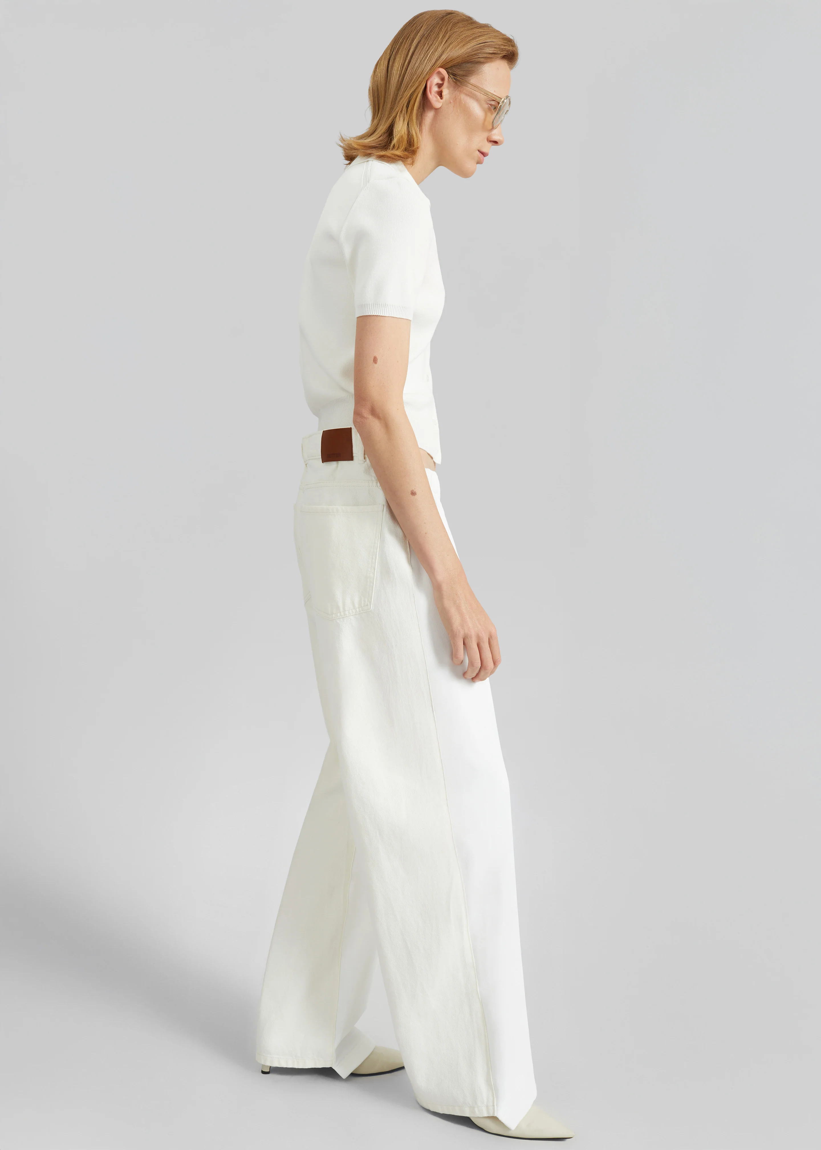Bettter Track Denim Trousers - White - Image 2