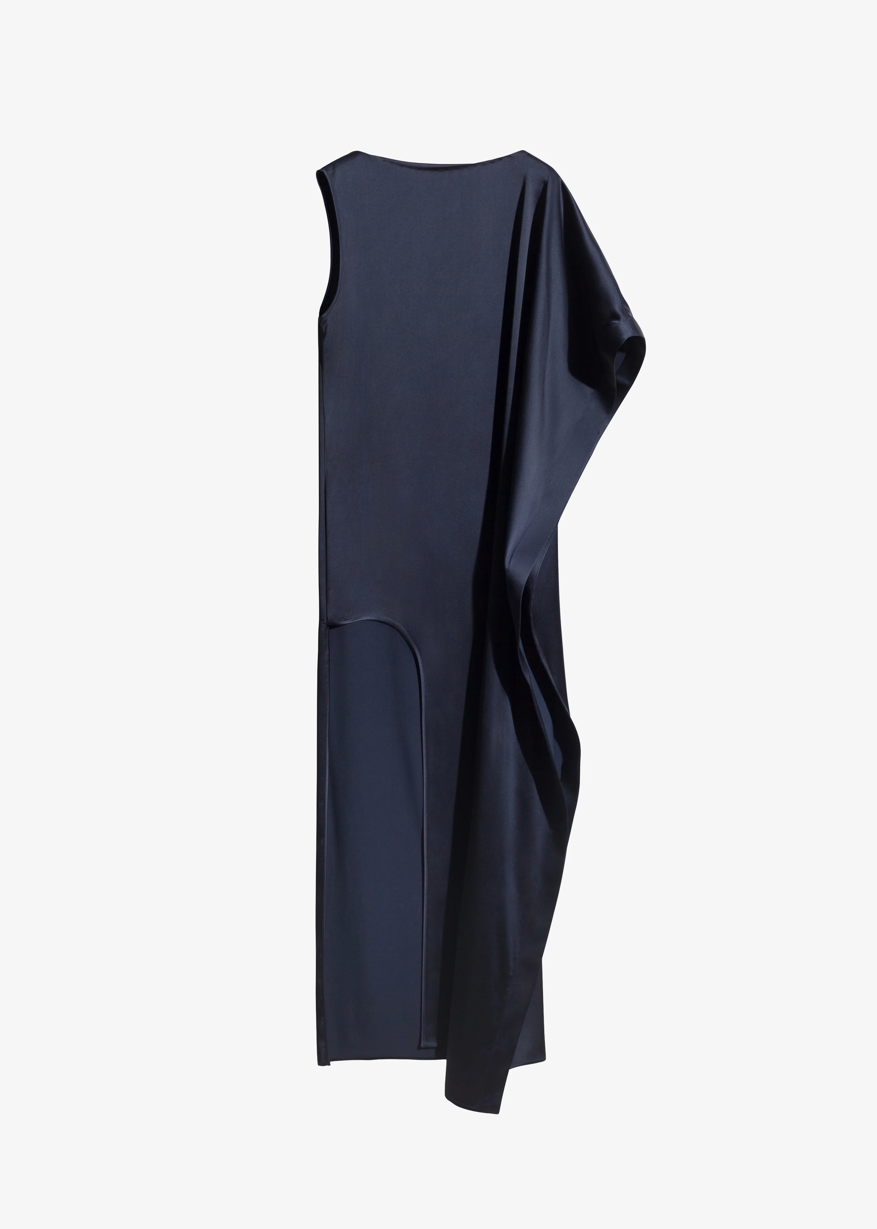Bevza Asymmetric Maxi Dress - Dark Ink Navy - Image 8