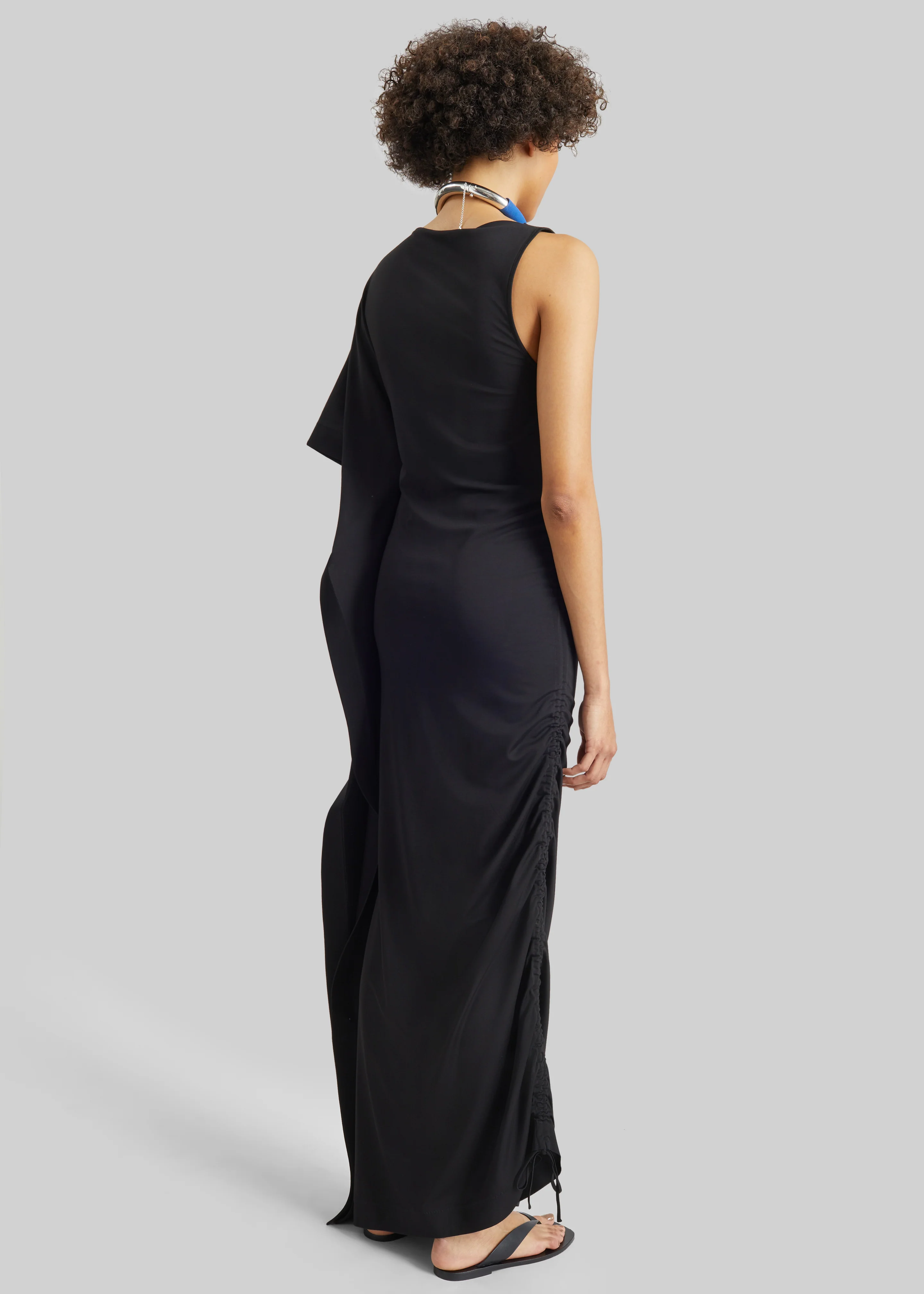 Bevza Black On Black Dress - Black - Image 5