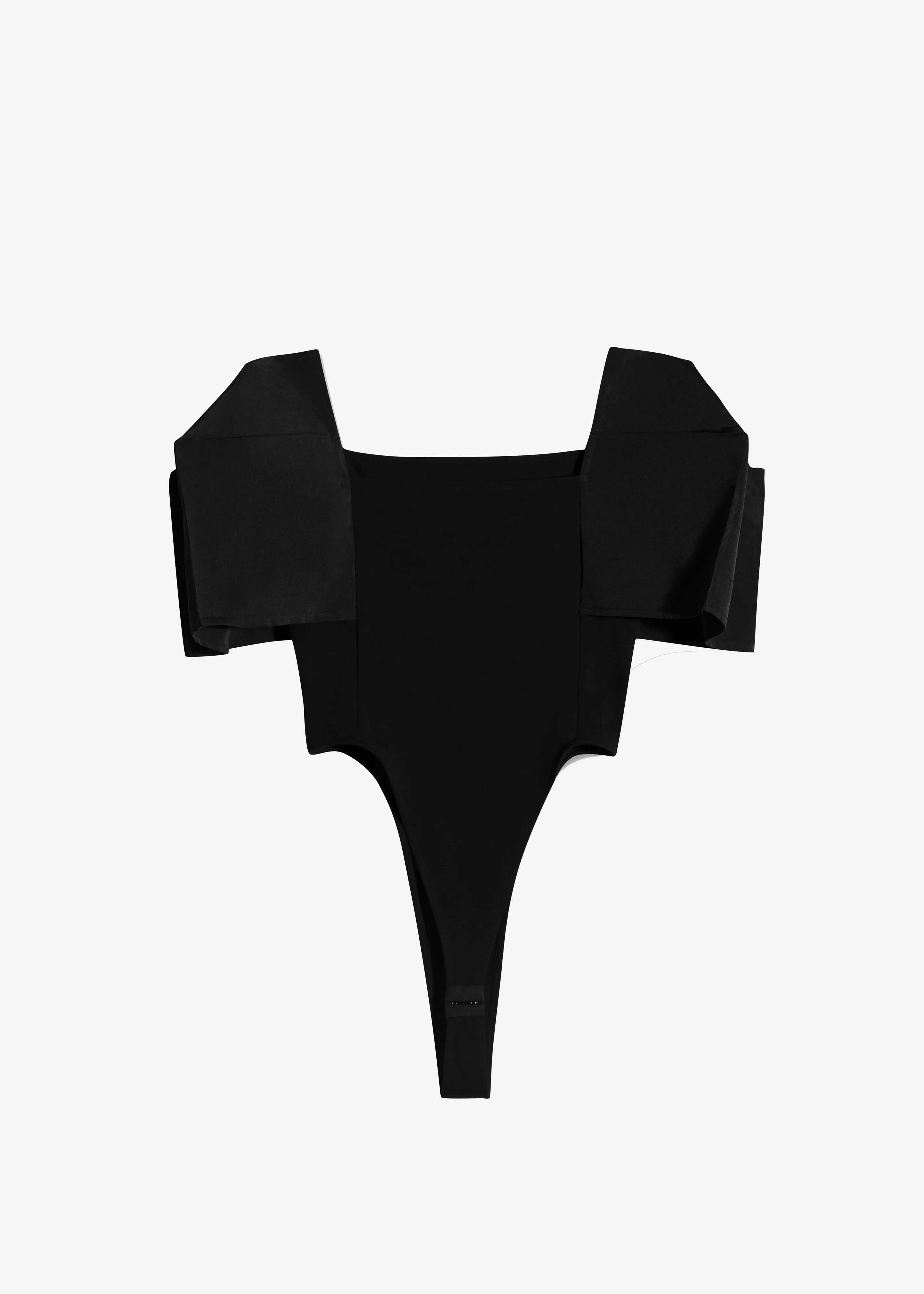 Bevza Square Shoulder Bodysuit - Black - Image 4