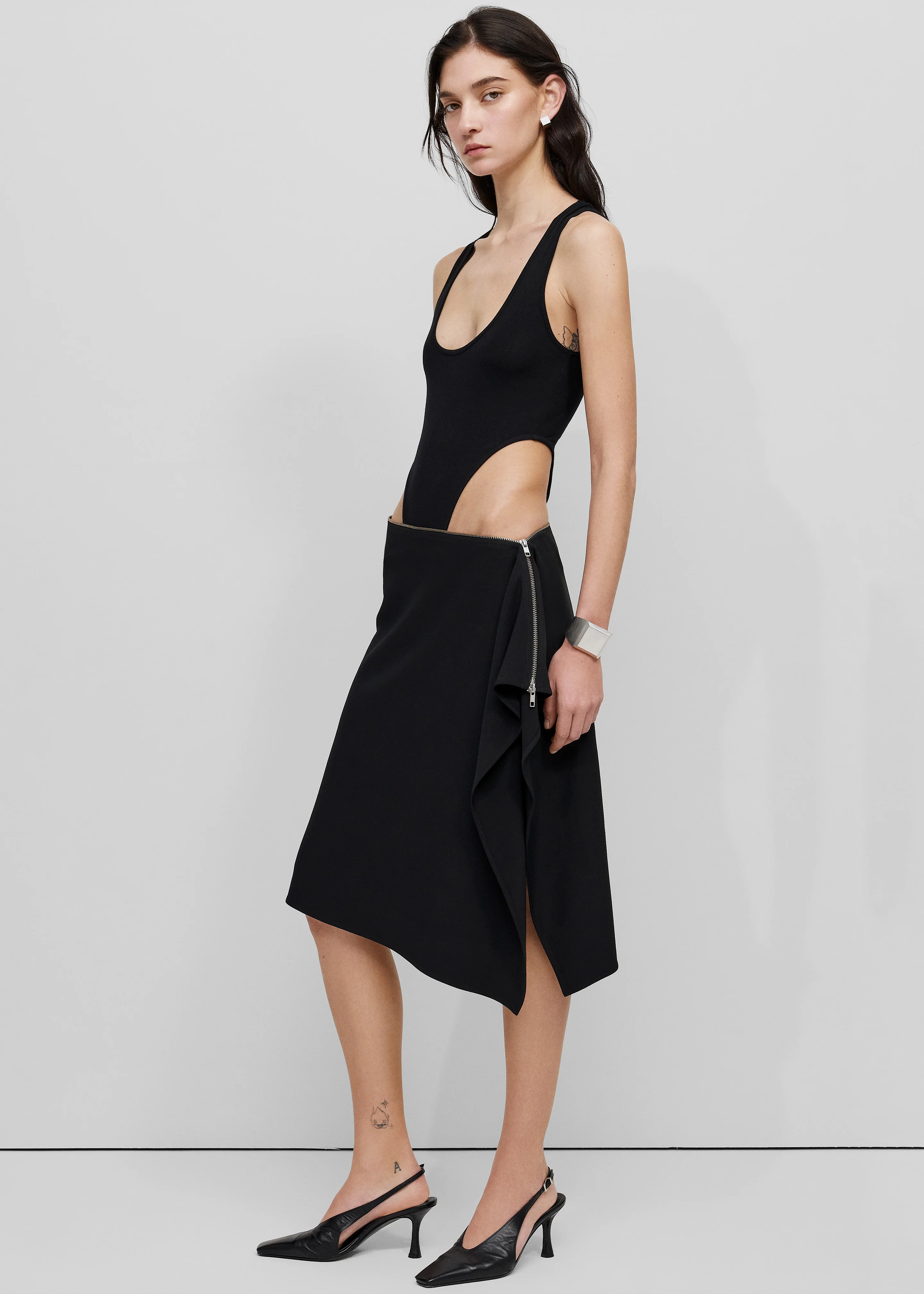 Bevza Square Skirt - Black - Image 3