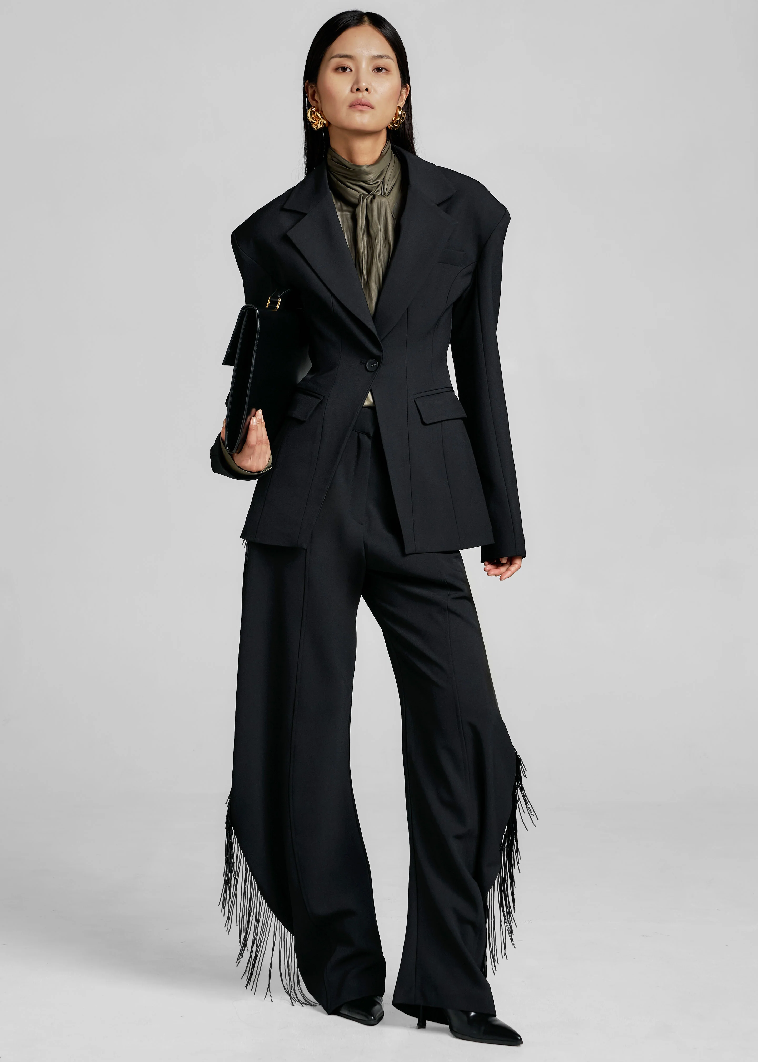 Bianca Hourglass Blazer - Black - Image 3