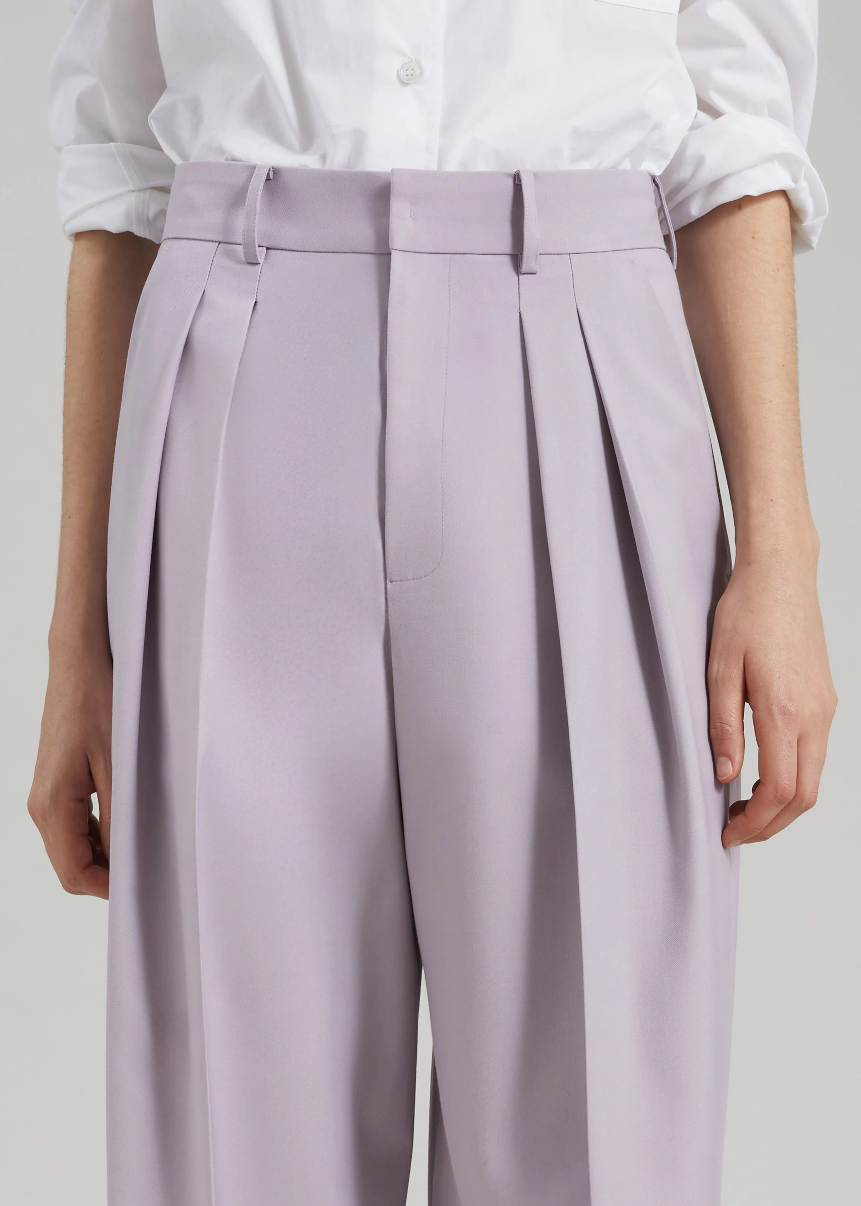 Bielsa Pleated Trousers - Lavender - Image 4