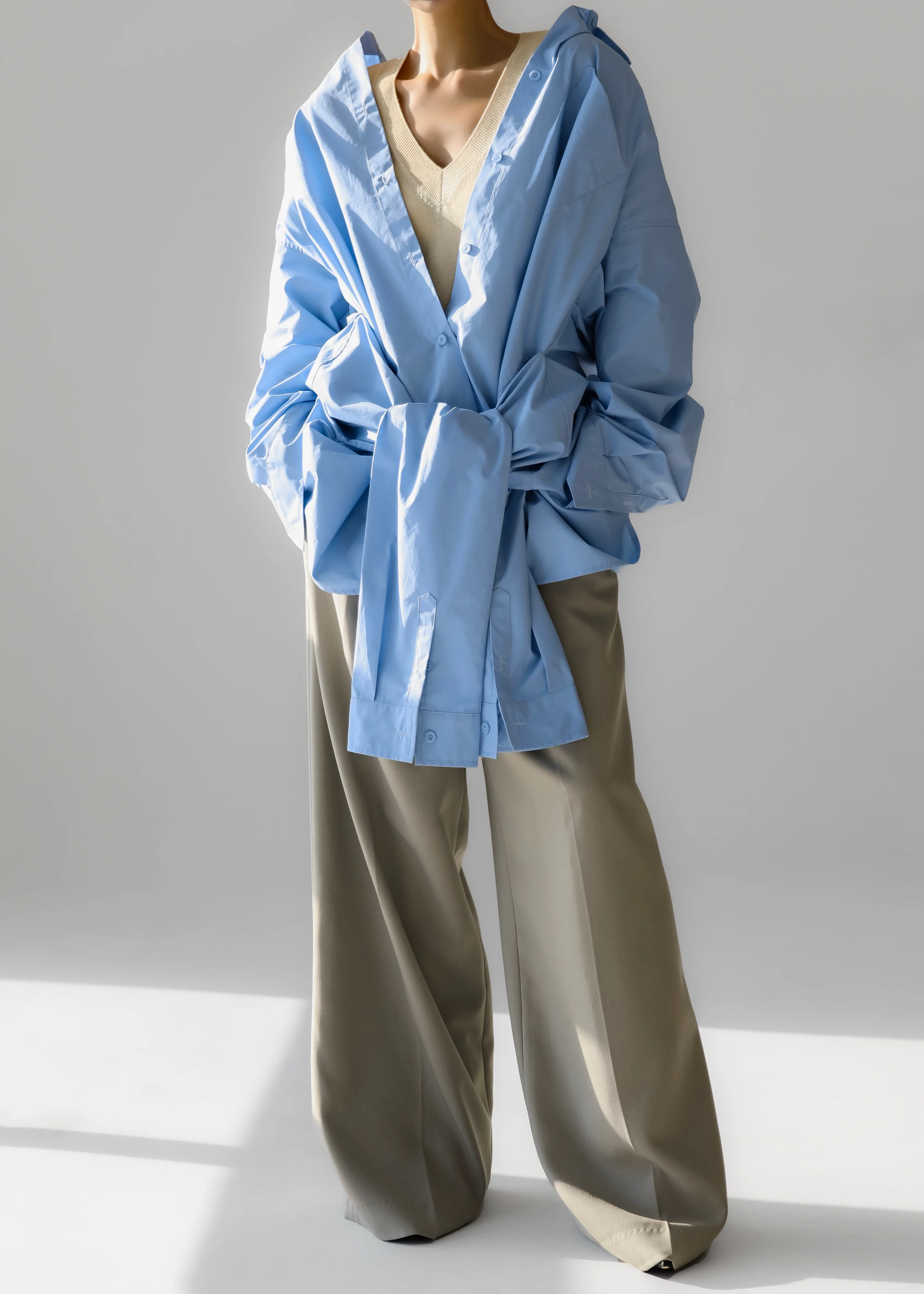 Birkholm Double Sleeve Tie Shirt - Blue - Image 3