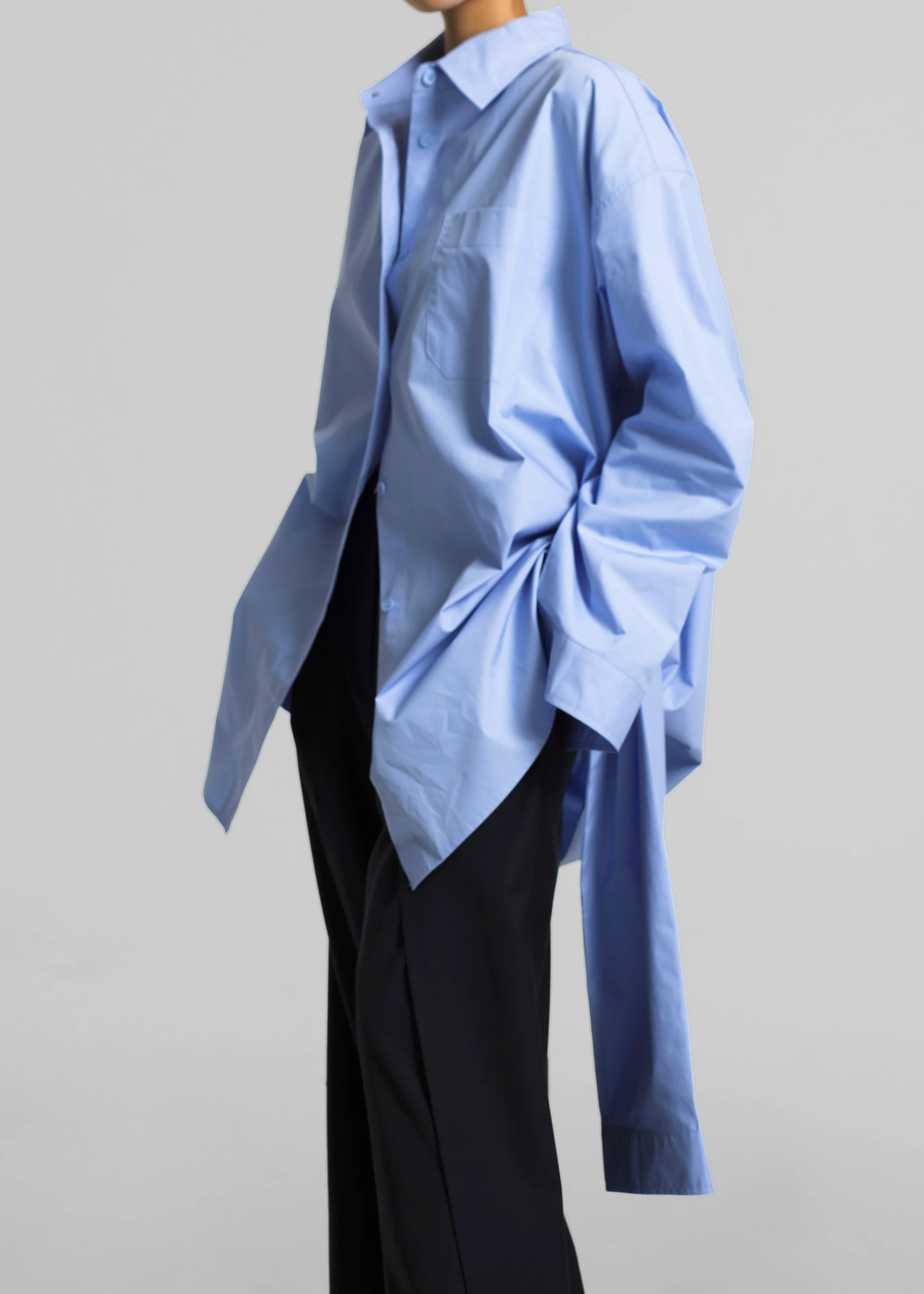 Birkholm Double Sleeve Tie Shirt - Blue - Image 7