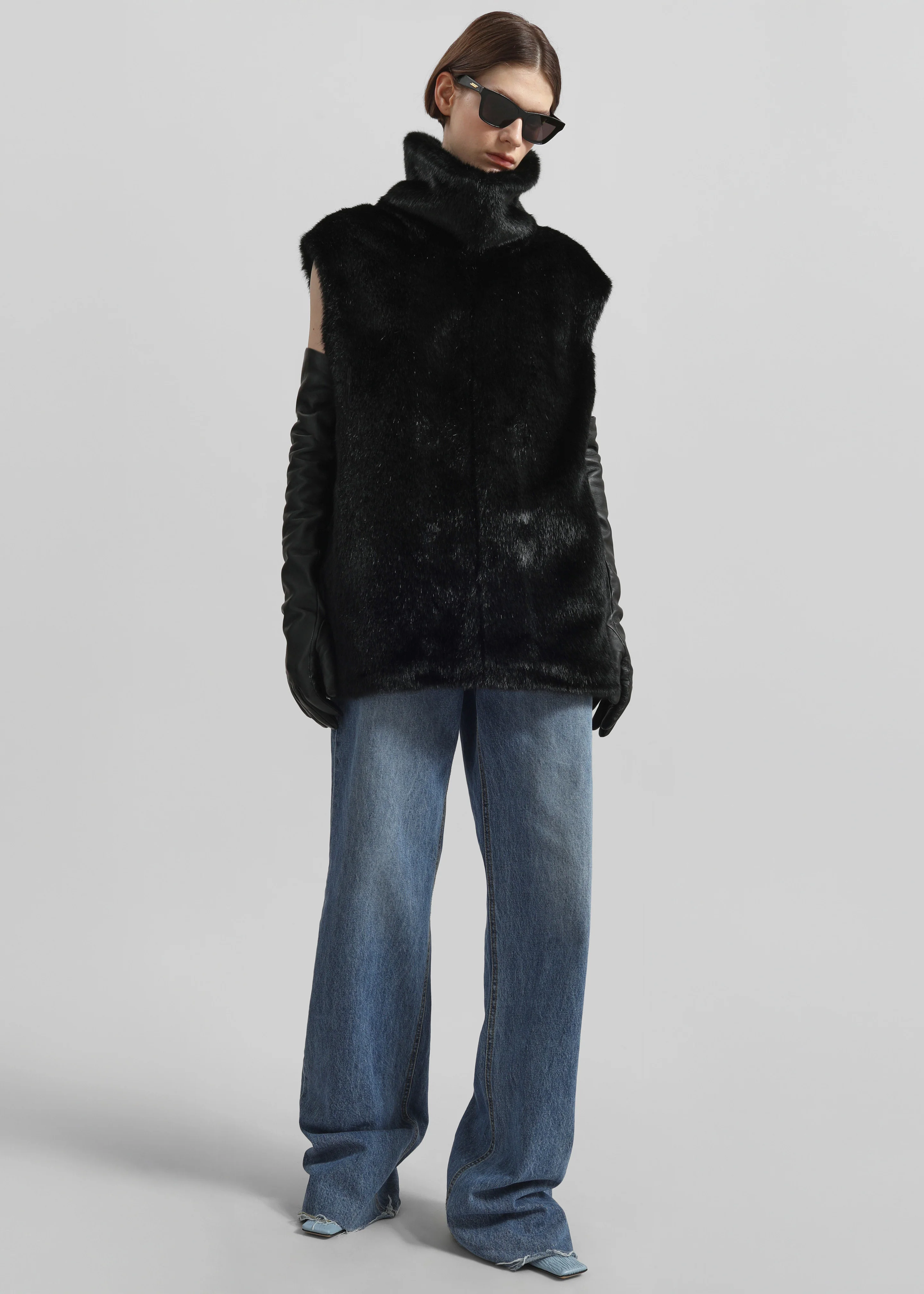Blaire Funnel Neck Top - Black - Image 4