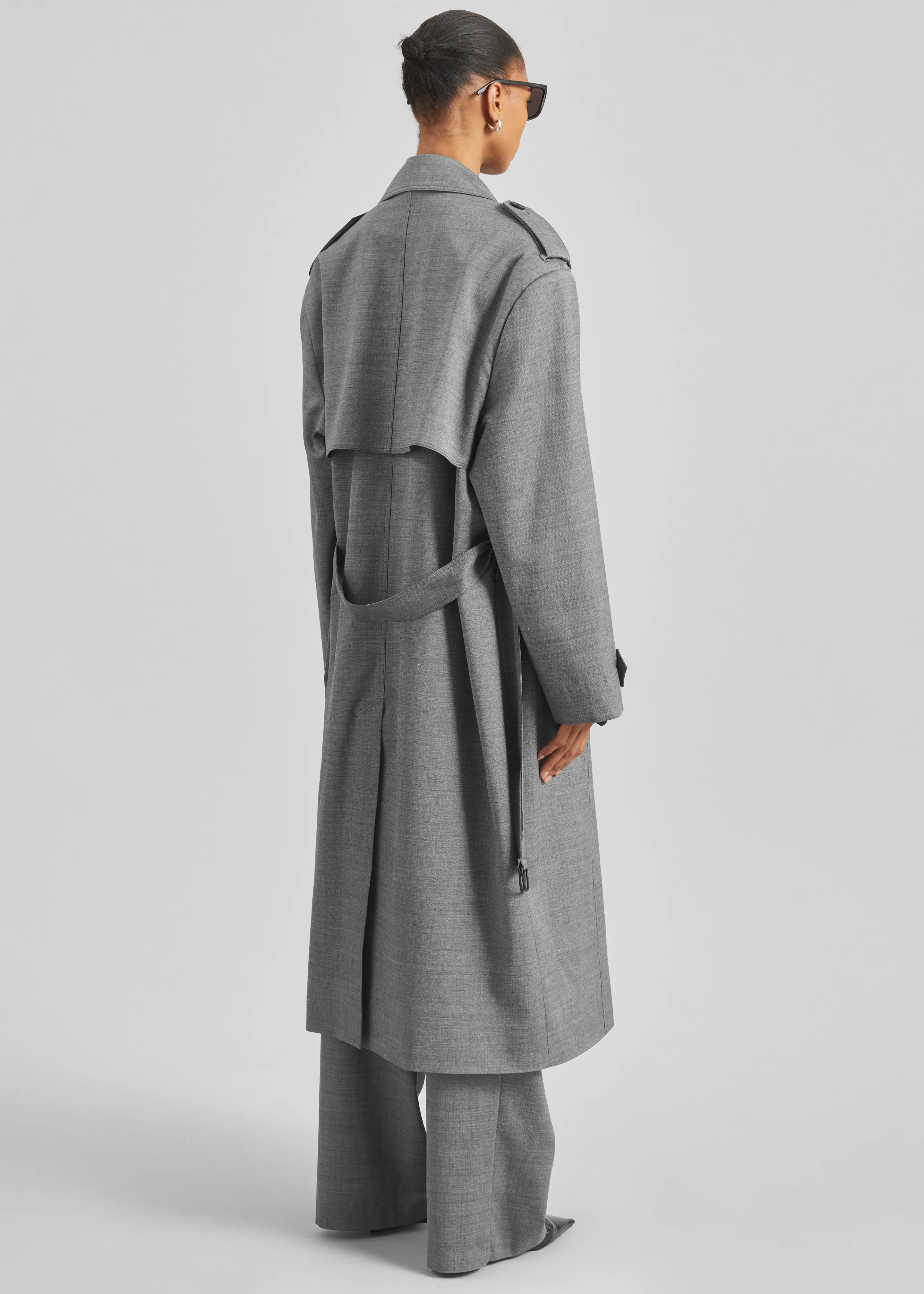 Bleecker Trench Coat - Grey Melange - Image 7