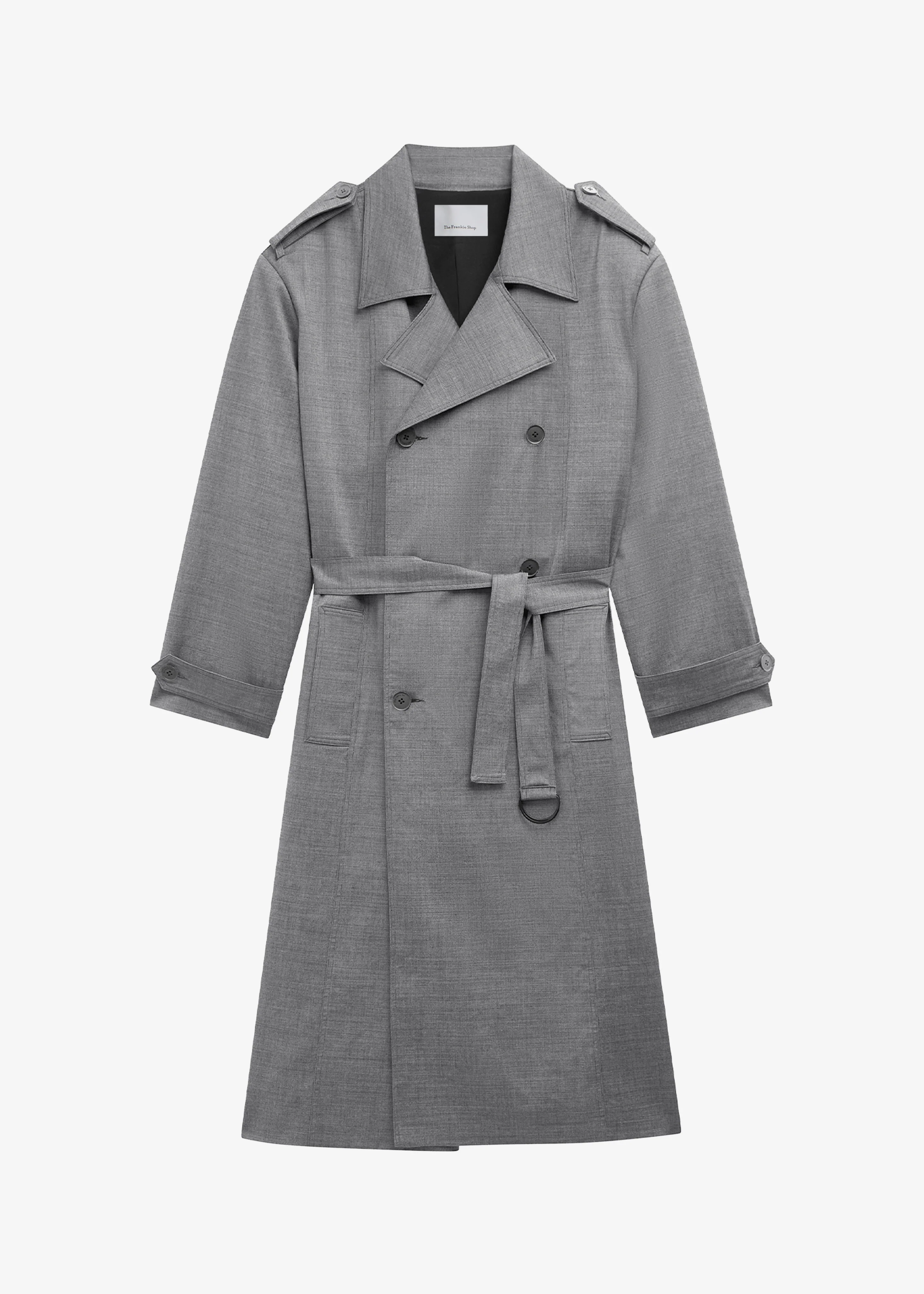 Bleecker Trench Coat - Grey Melange - Image 8