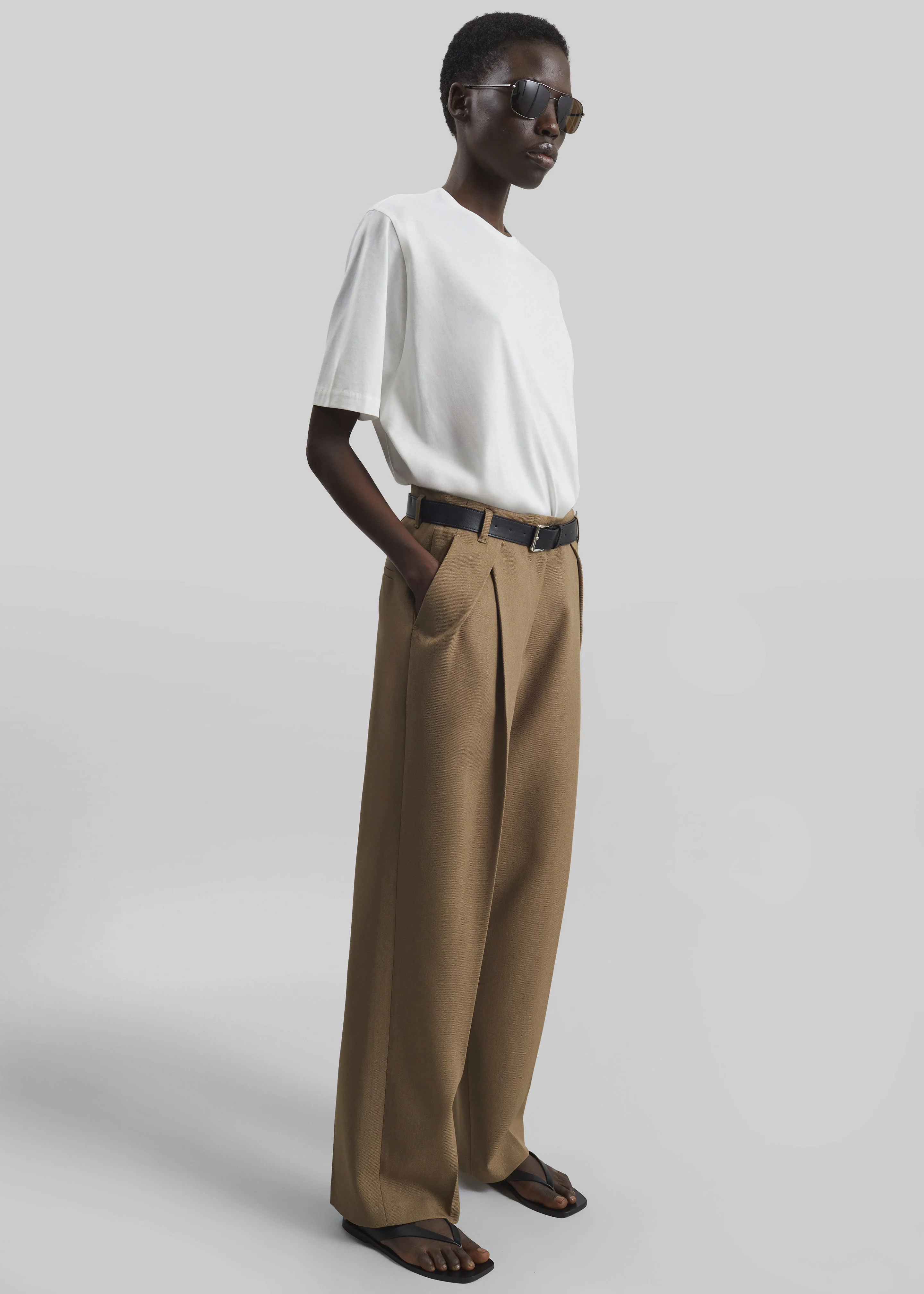 Blerick Belted Trousers - Camel - Image 5