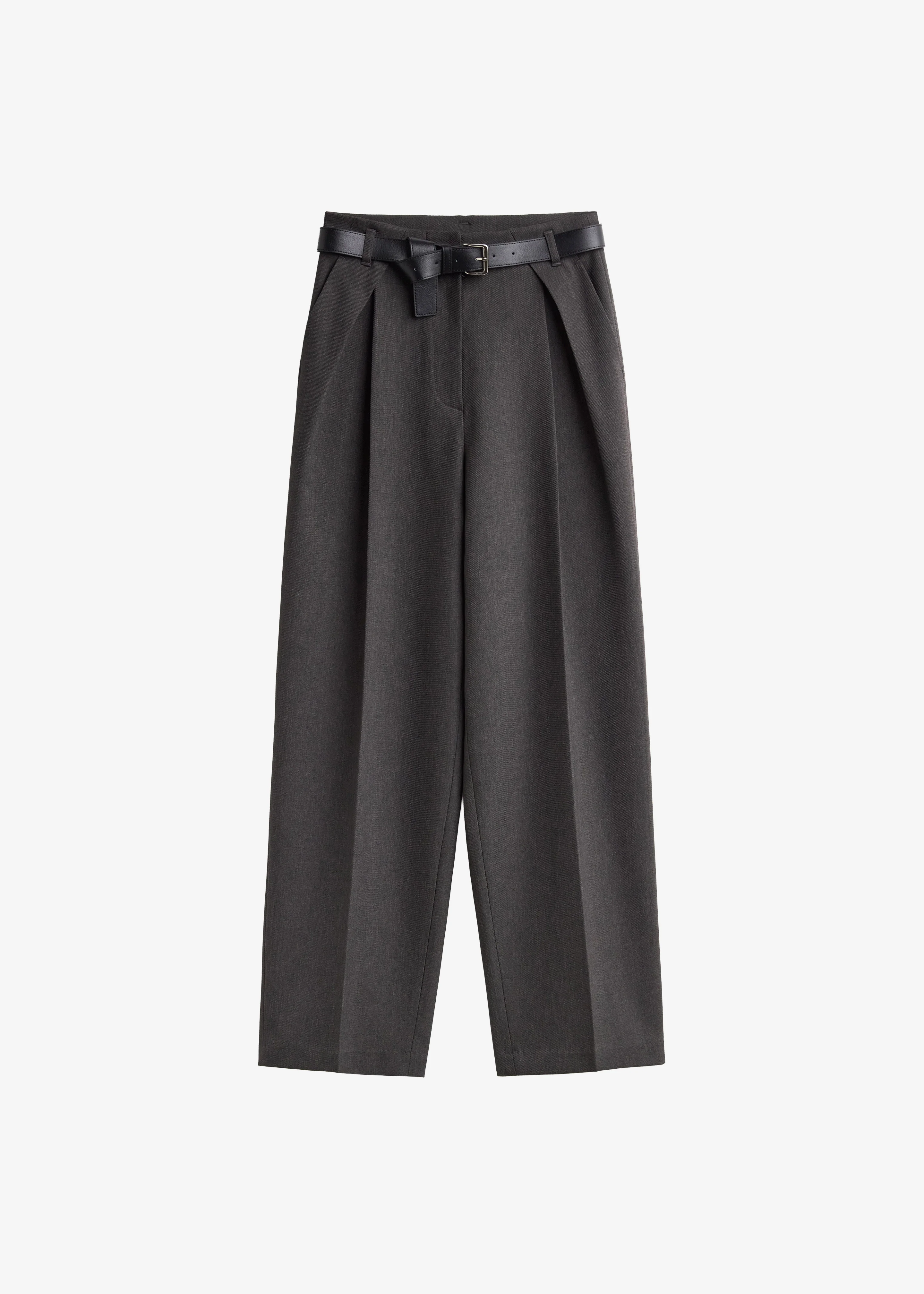 Blerick Belted Trousers - Dark Grey - Image 8