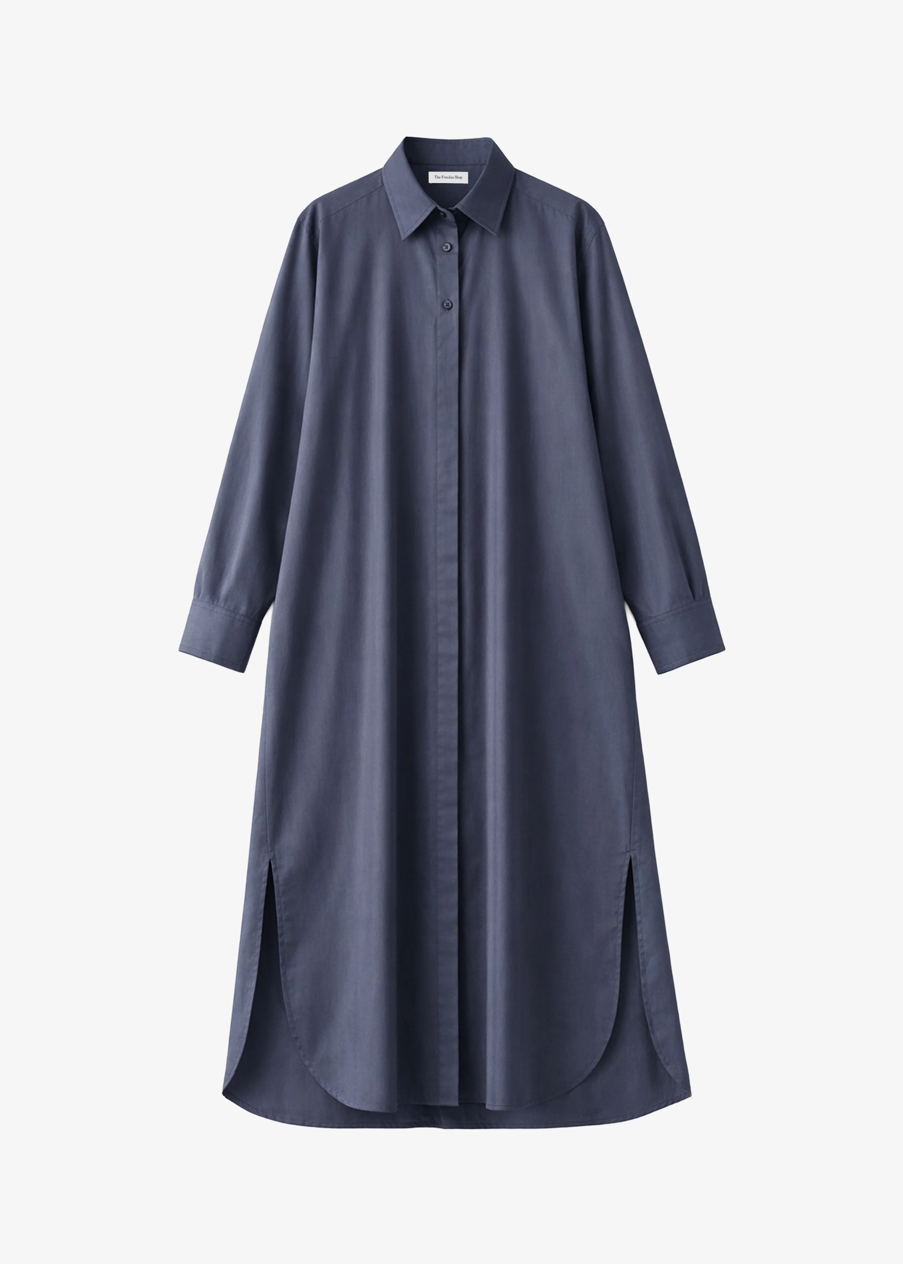 Bloom Organic Cotton Shirt Dress - Charcoal - Image 7