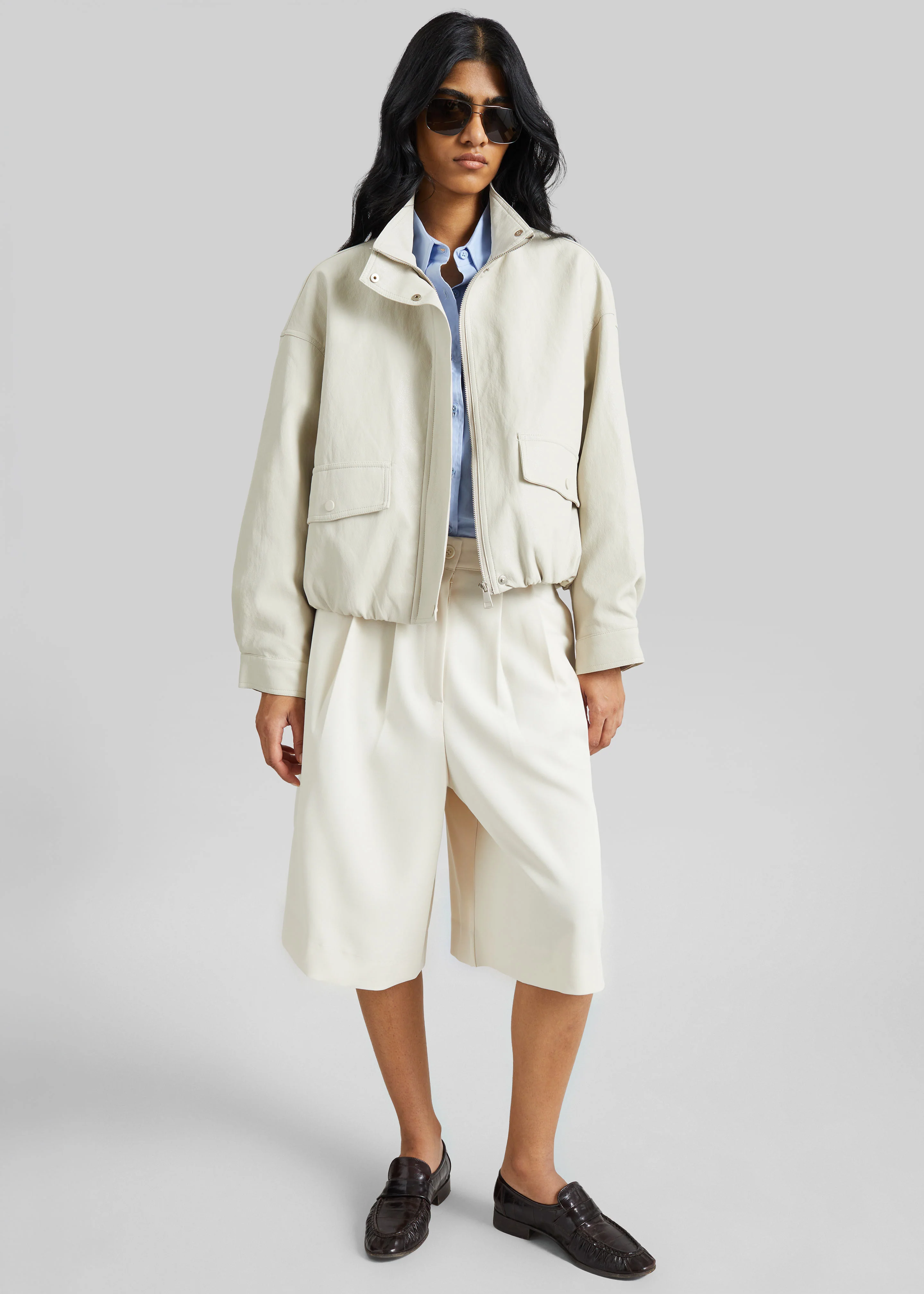 Brasov Bubble-Hem Jacket - Light Beige - Image 2