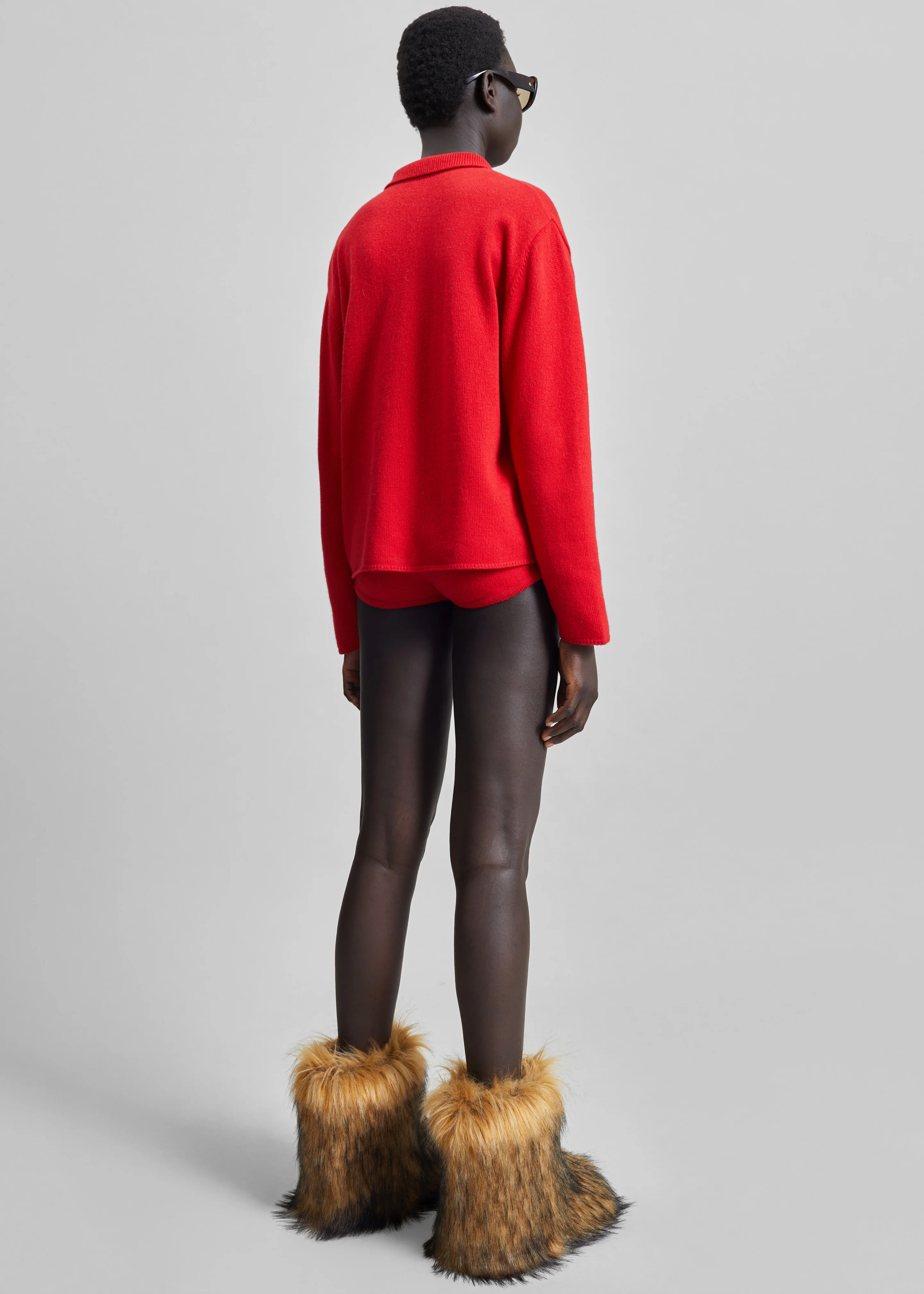 Bresica Knit Hot Pants - Red - Image 6