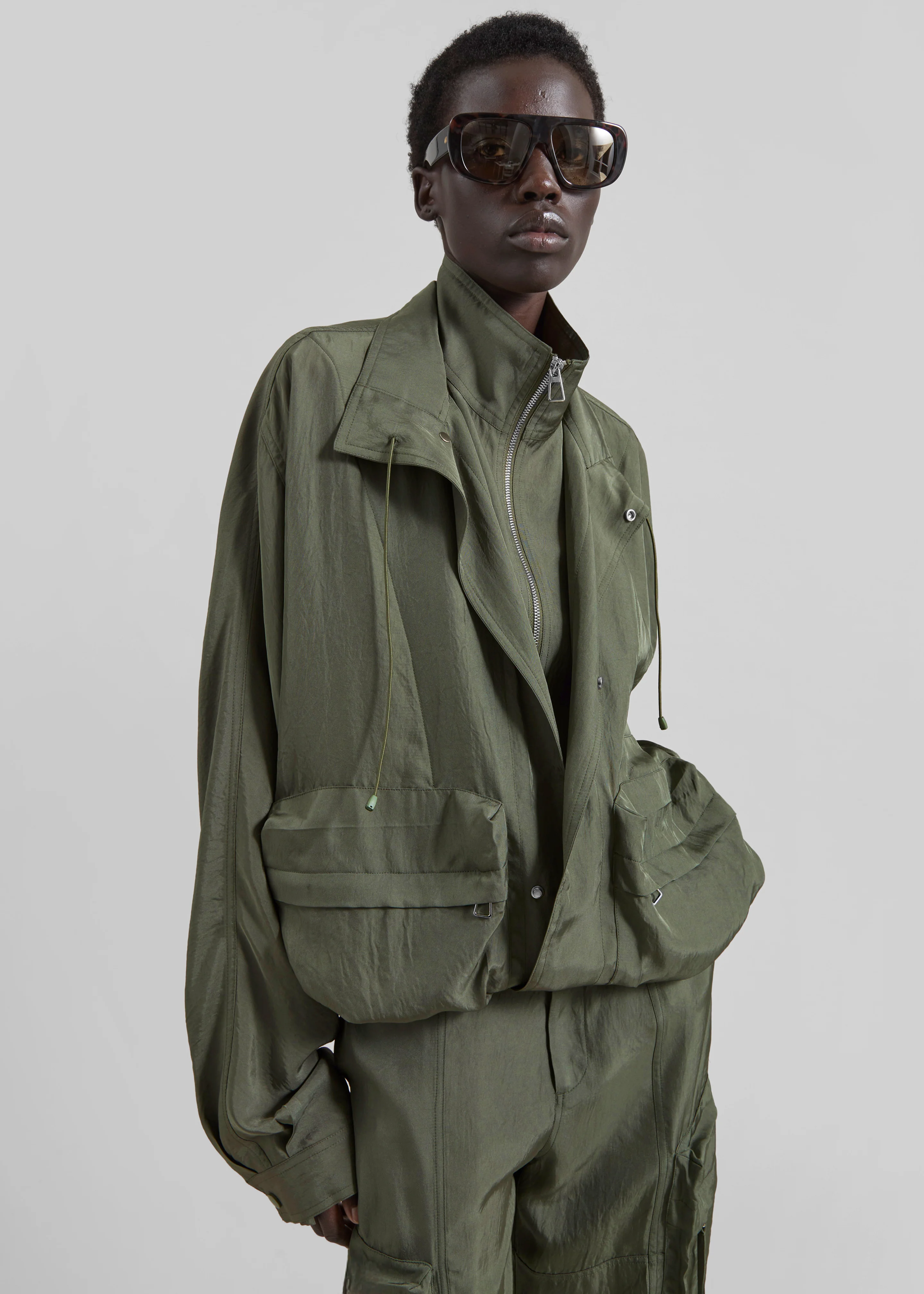 Breya Fluid Jacket - Moss Green - Image 4