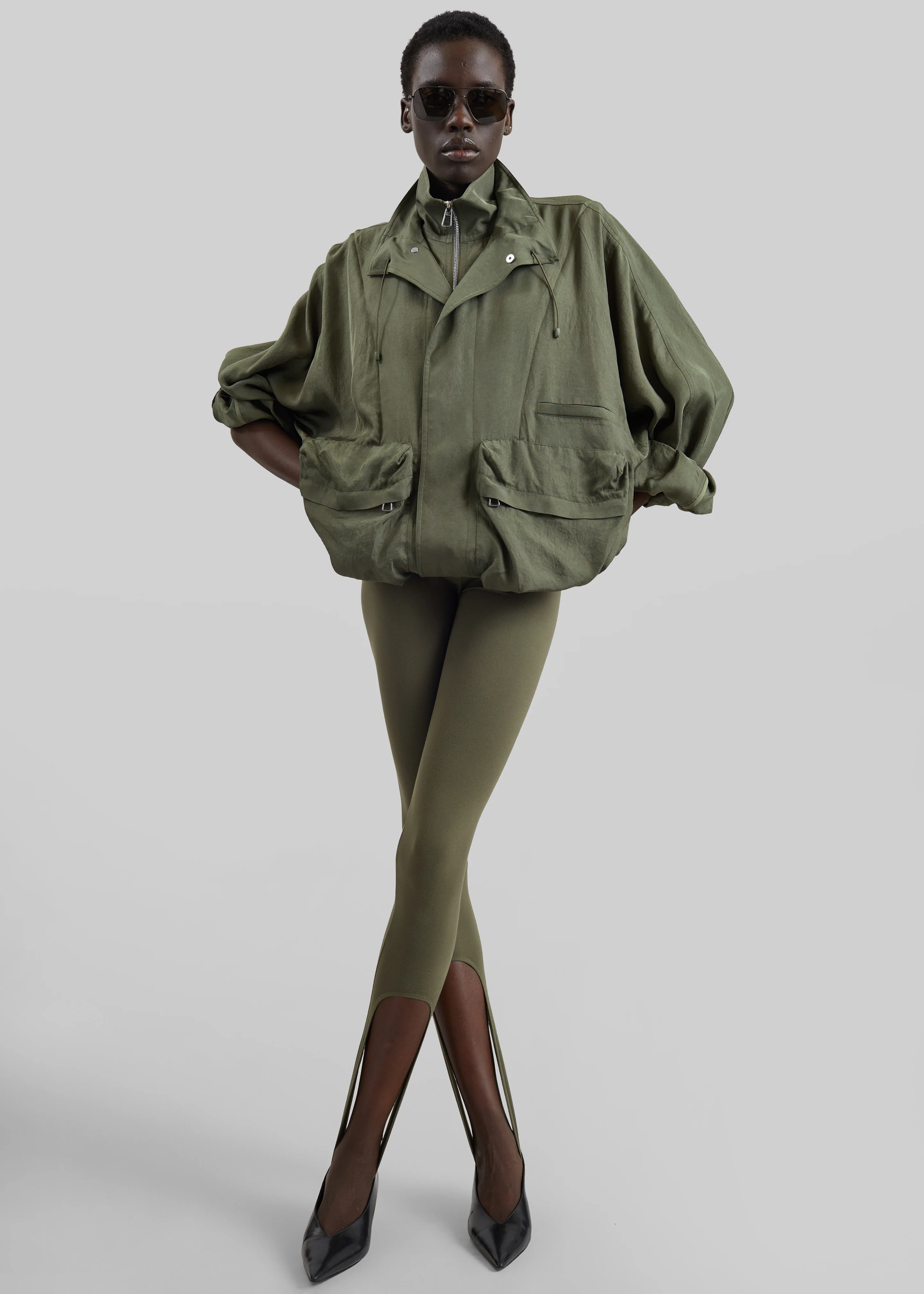Breya Fluid Jacket - Moss Green - Image 8