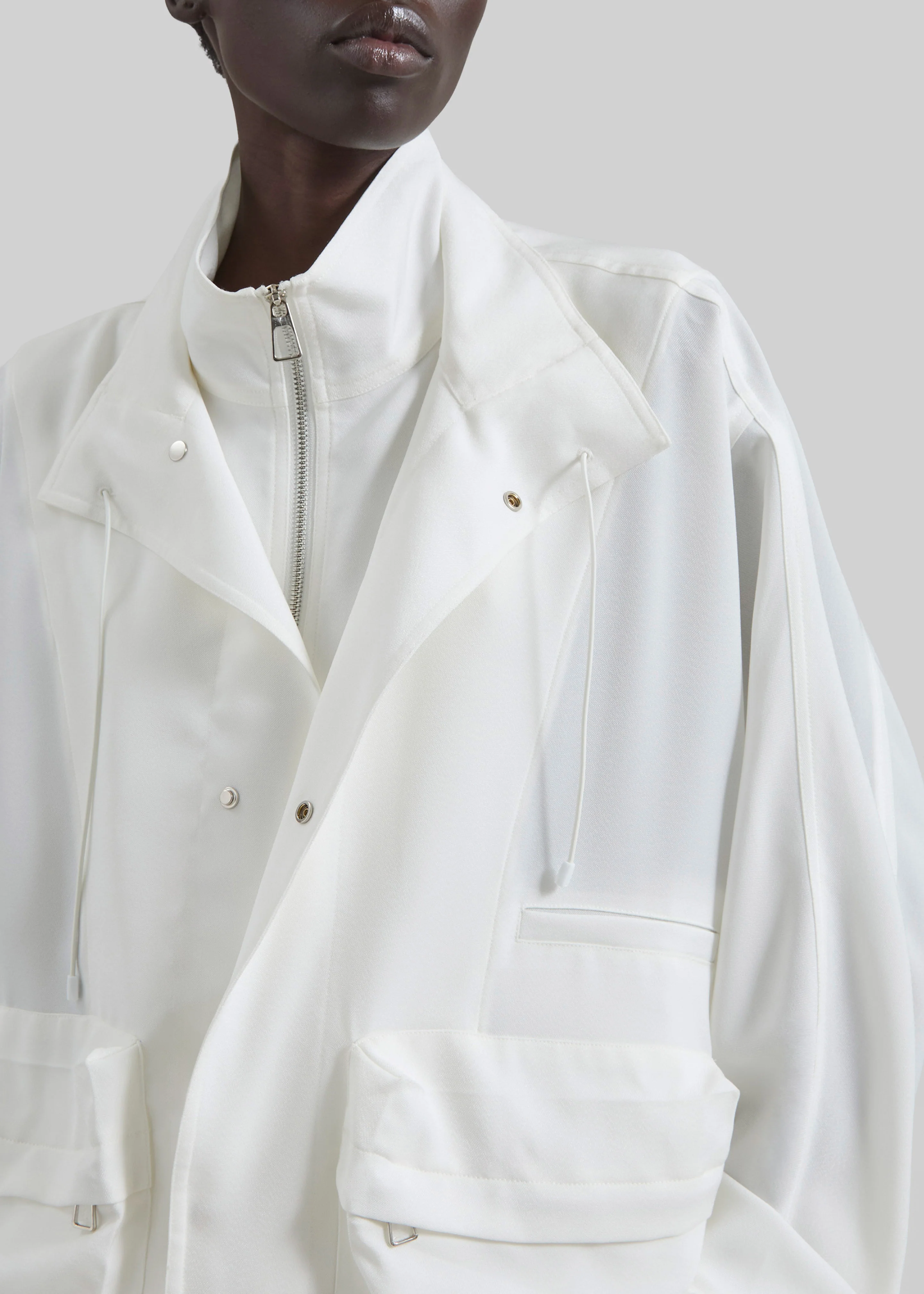 Breya Fluid Jacket - White - Image 4
