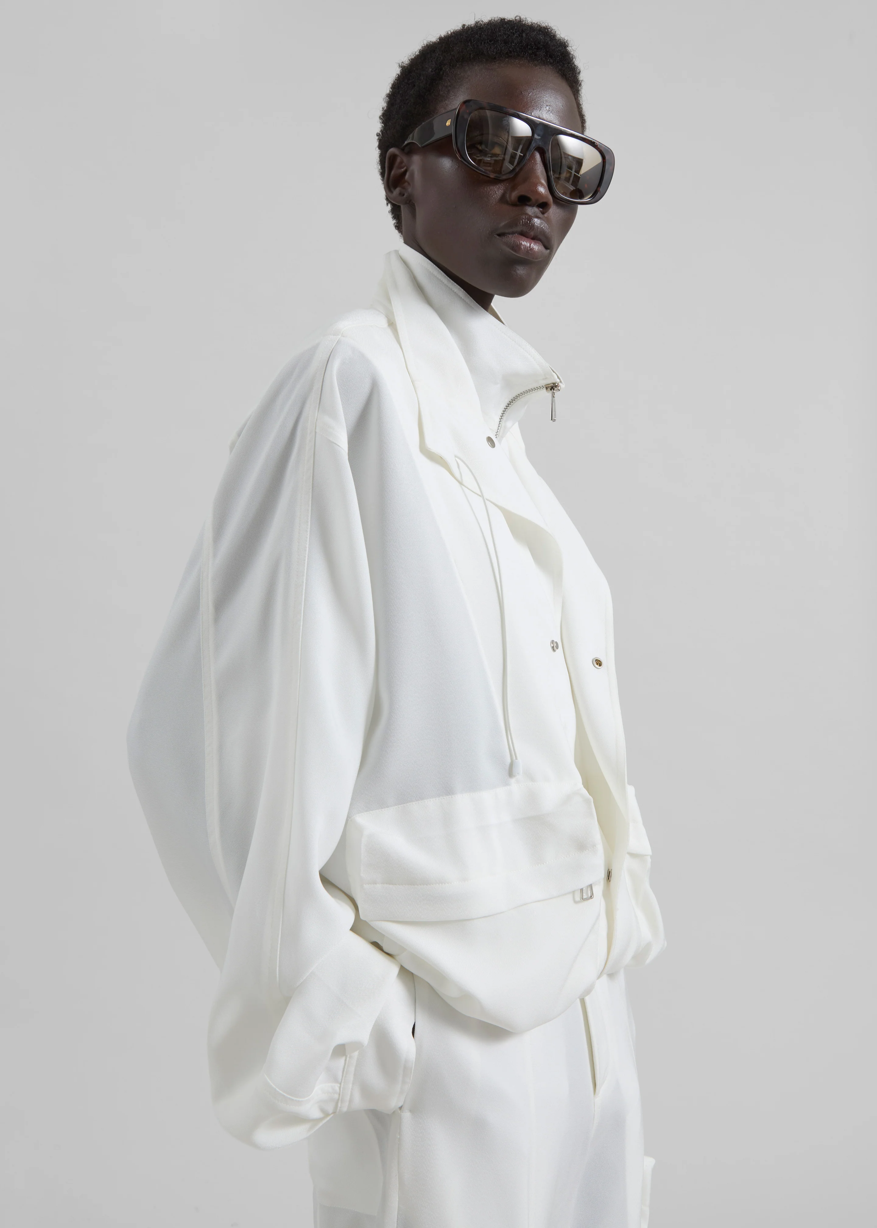 Breya Fluid Jacket - White - Image 5
