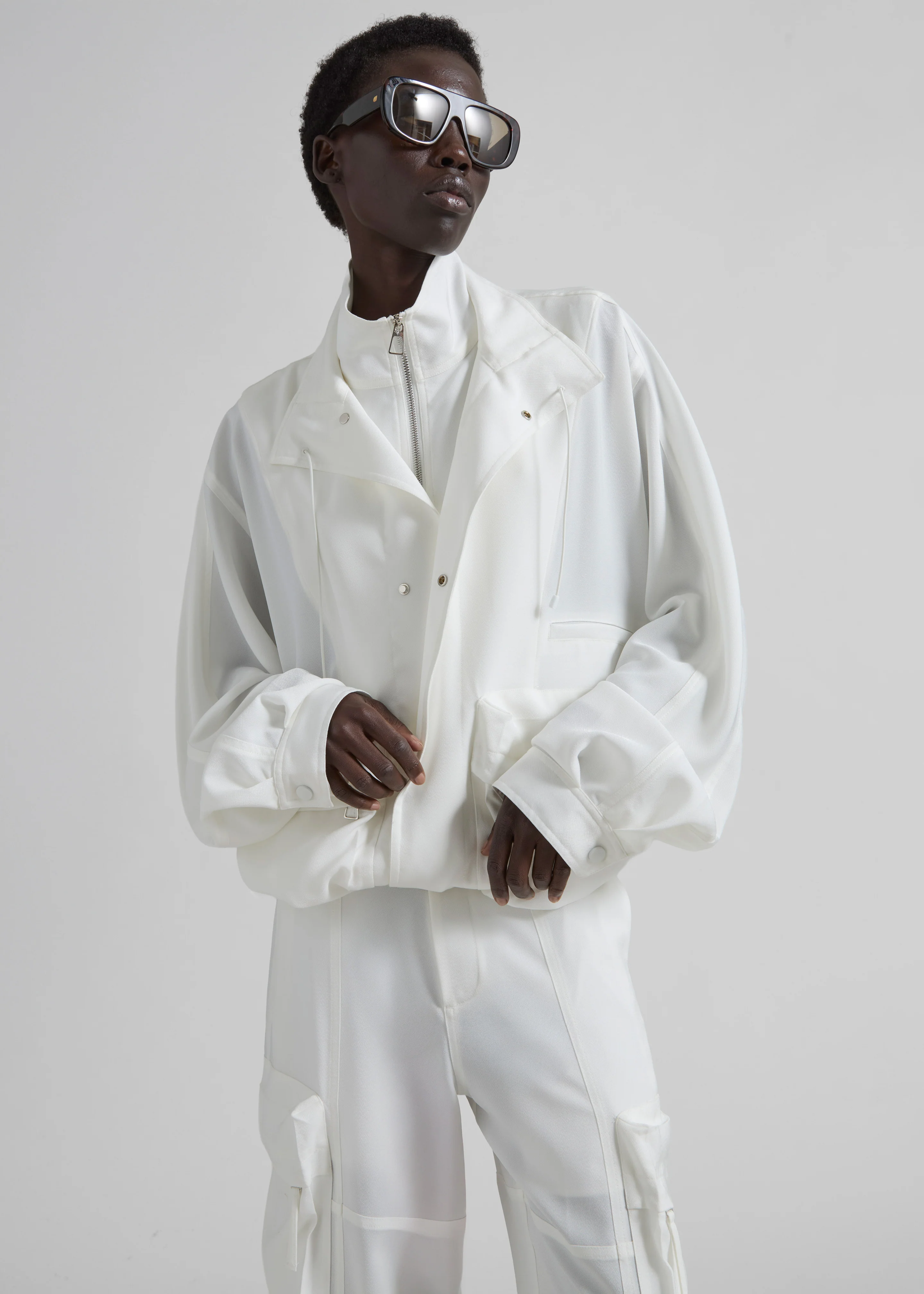 Breya Fluid Jacket - White - Image 6