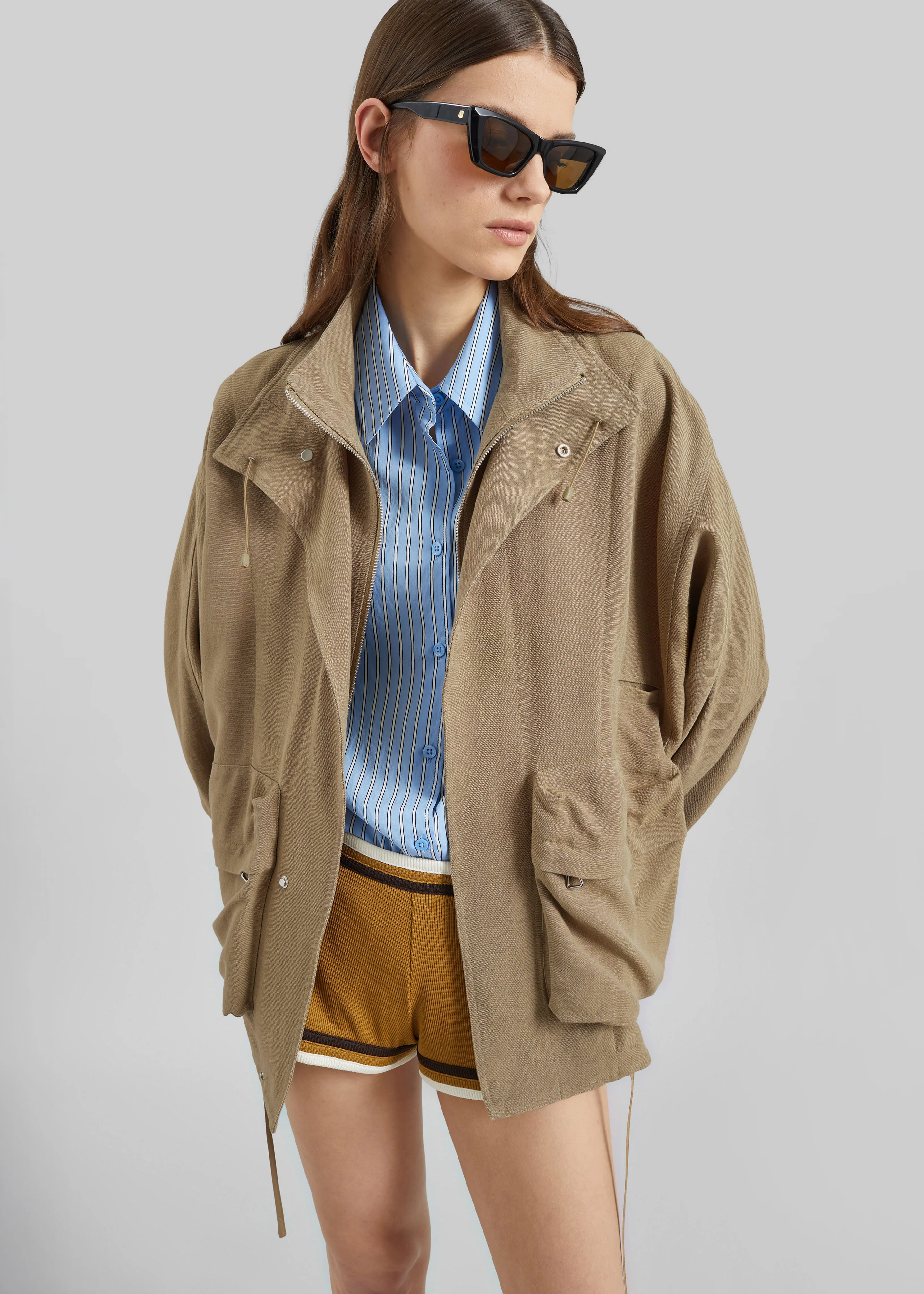 Breya Linen Fluid Jacket - Camel - Image 5