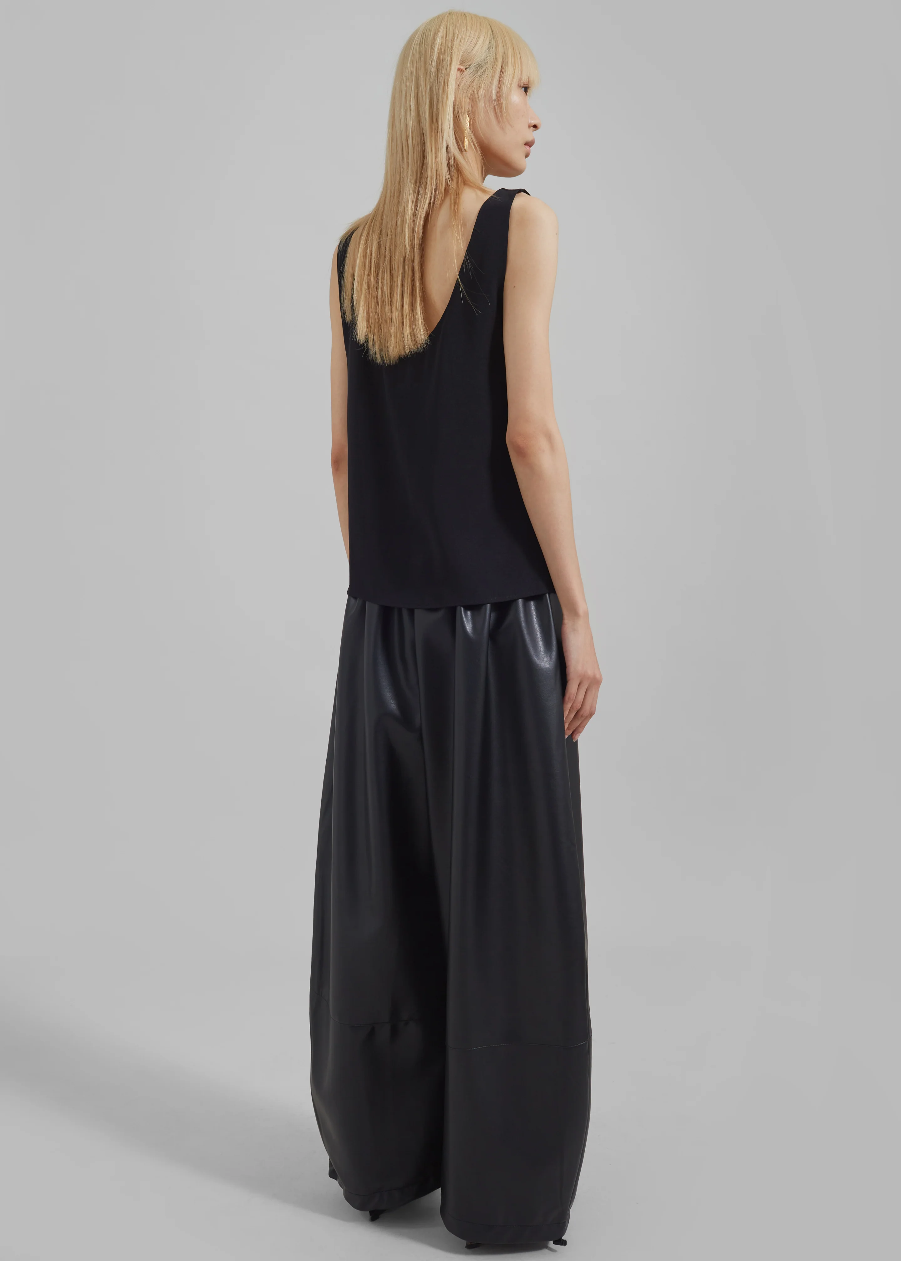 Briar Faux Leather Balloon Pants - Black - Image 12