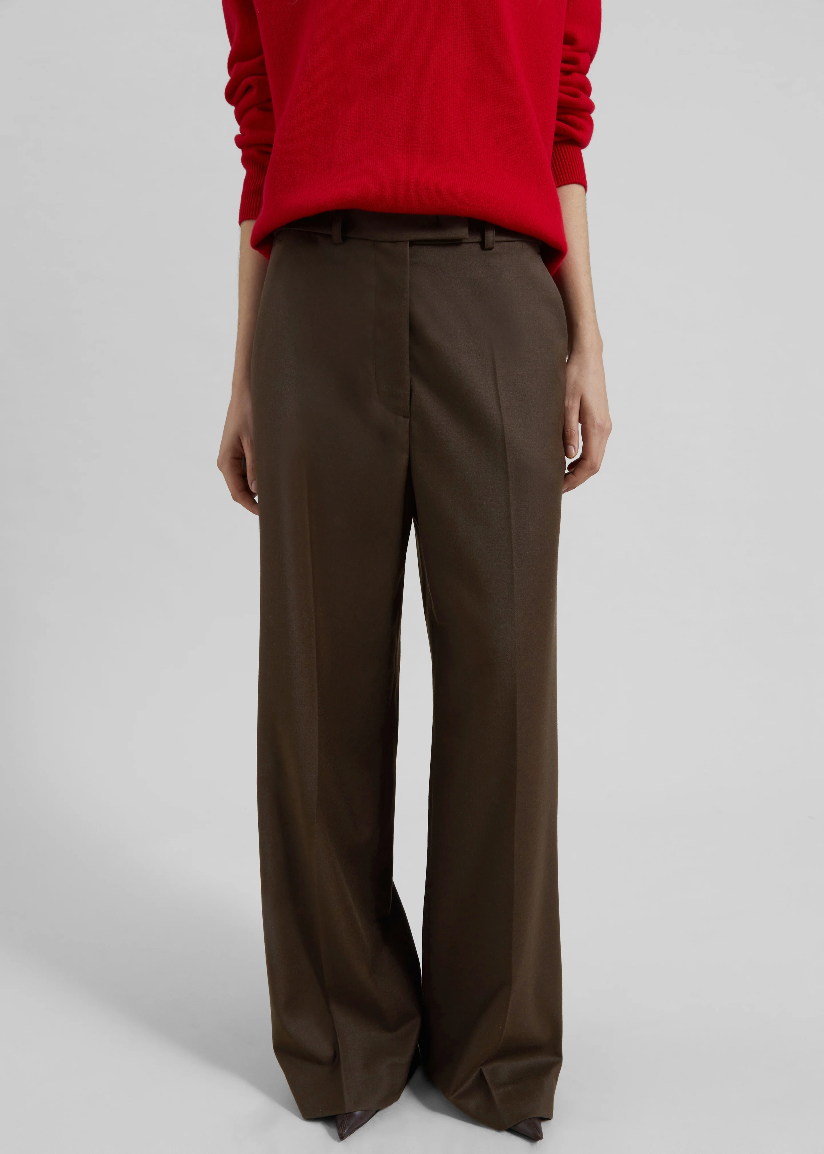 Brickell Flannel Trousers - Mocha - Image 2