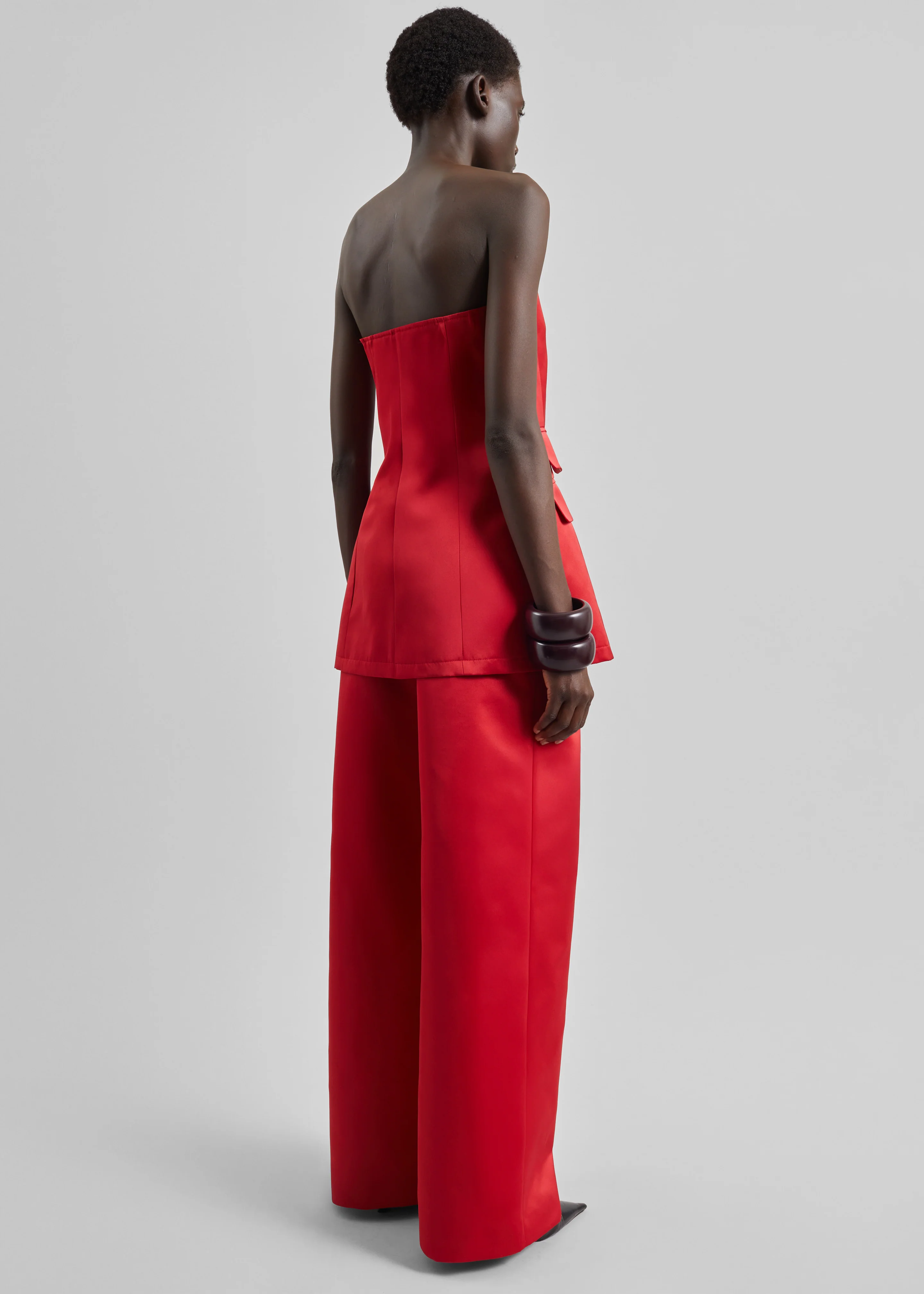 Brickell Satin Trousers - Red - Image 6