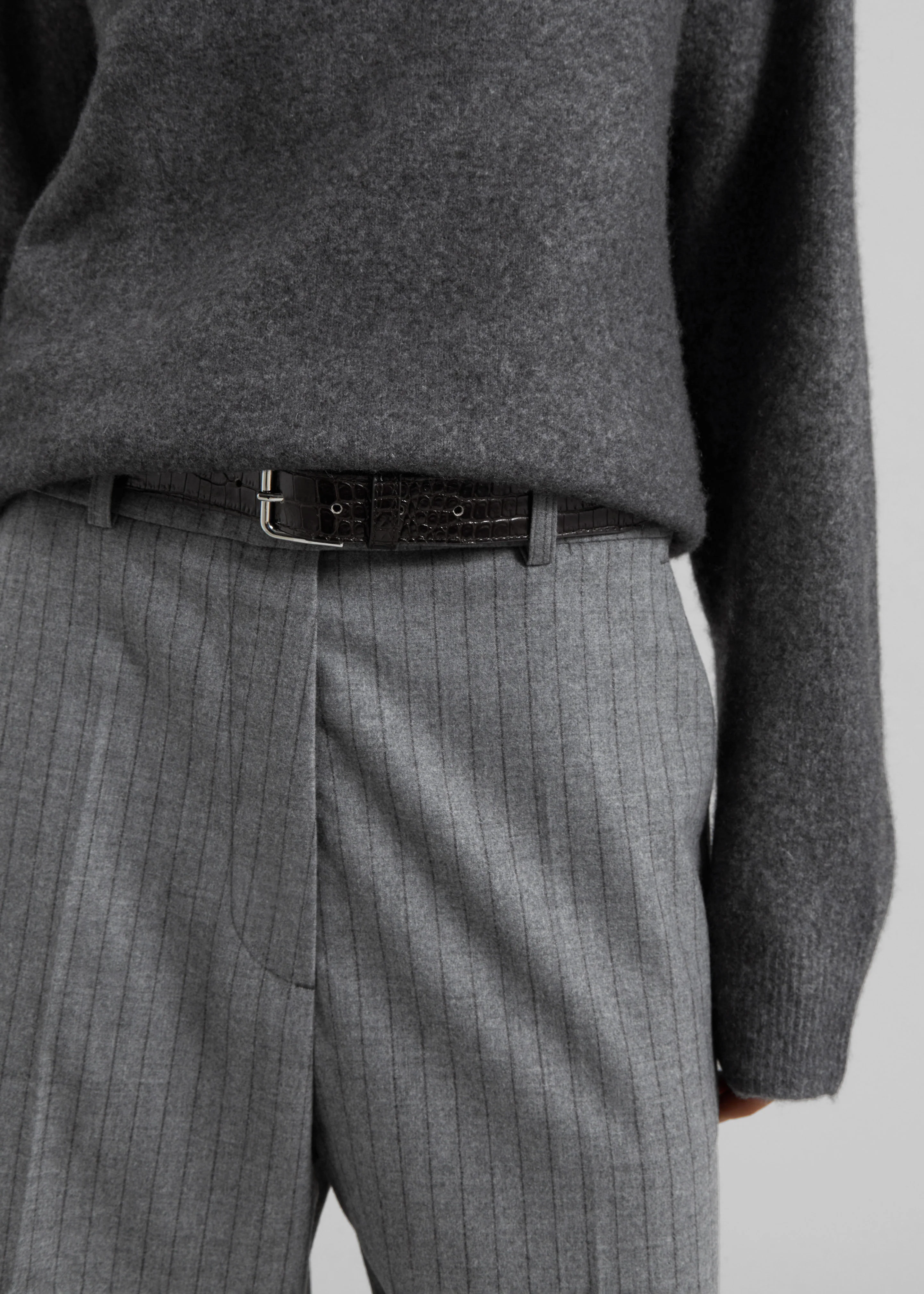 Brickell Striped Trousers - Grey/Brown - Image 3