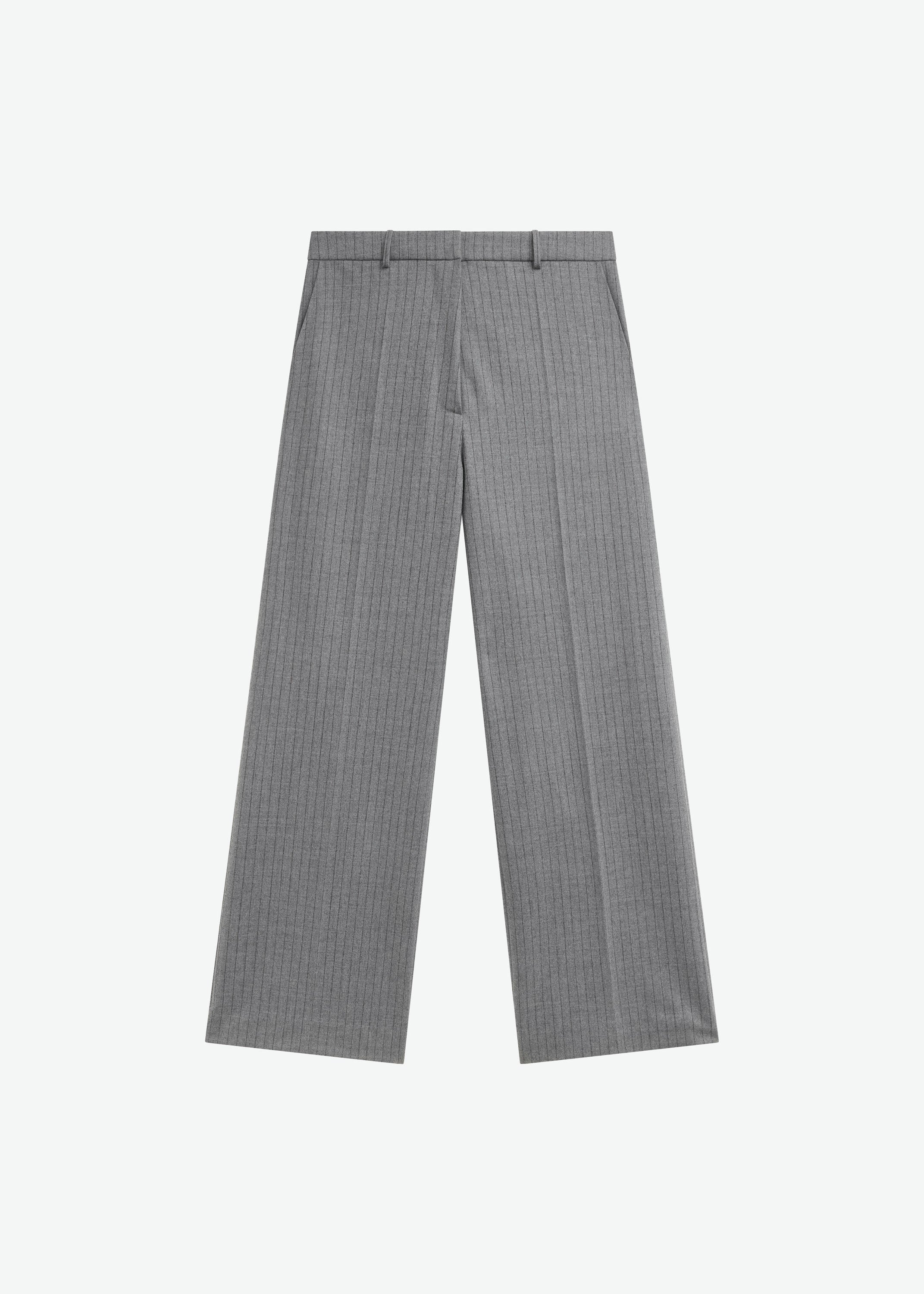 Brickell Striped Trousers - Grey/Brown - Image 9