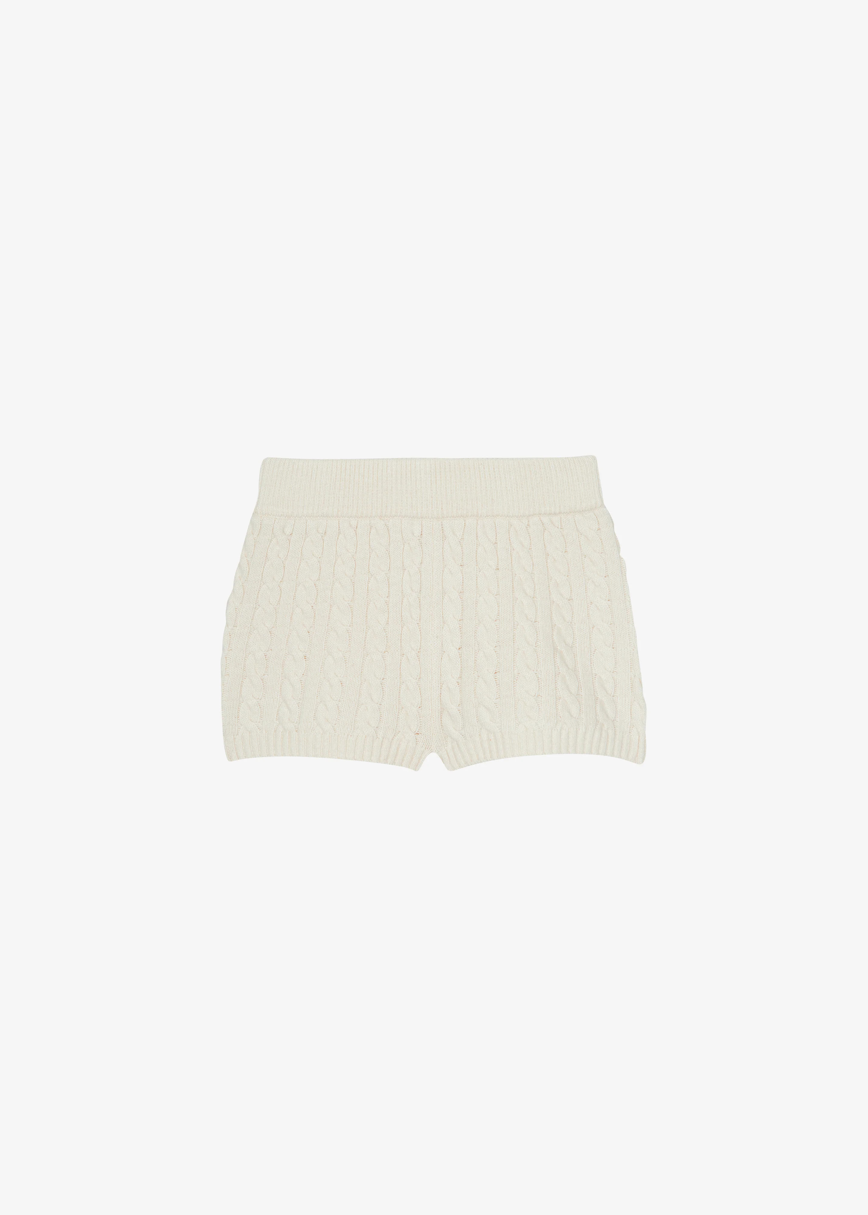 Brisbane Knit Mini Shorts - White - Image 7