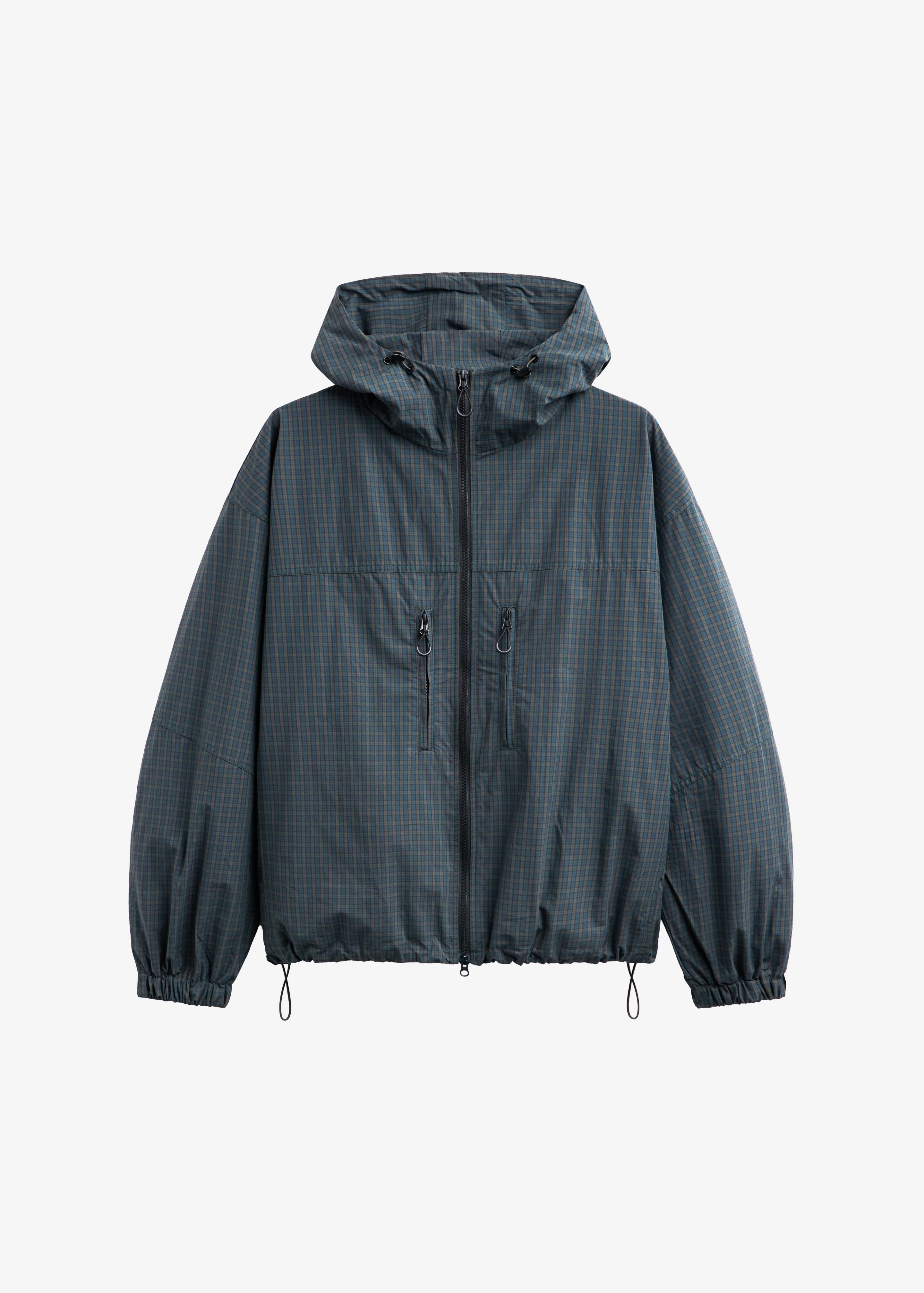 Bristol Windbreaker Jacket - Green Plaid - Image 10